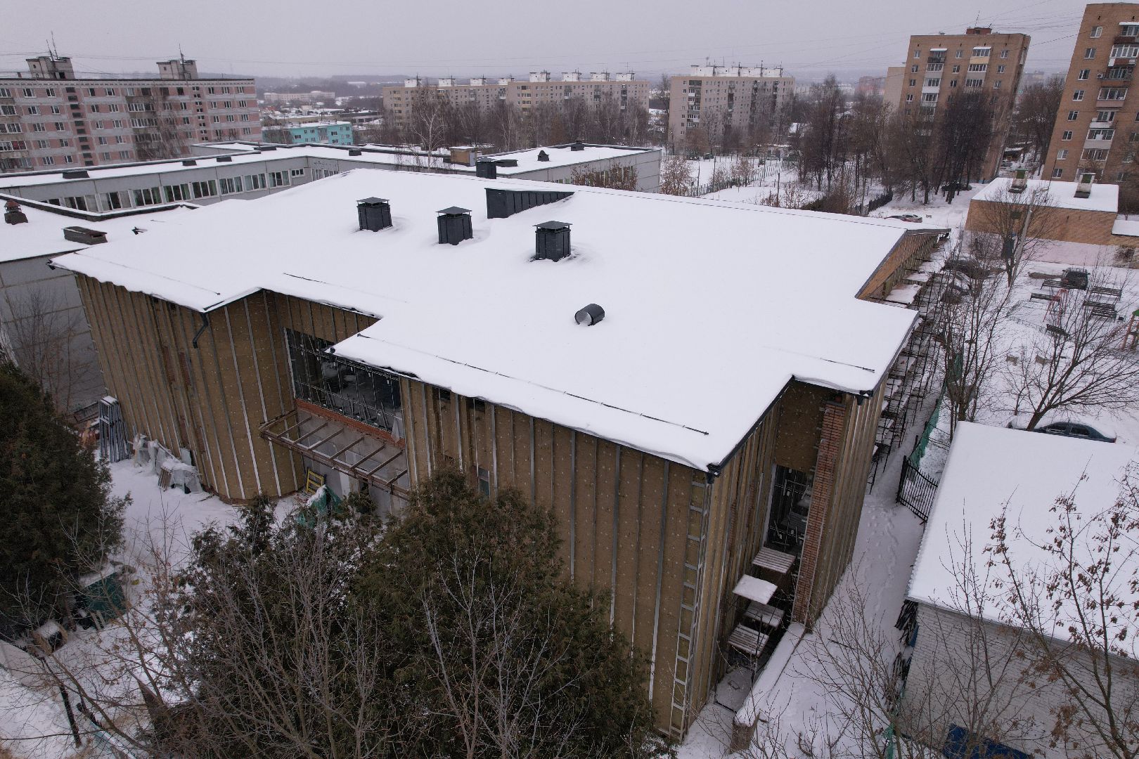 бриз, видео с коптера, бассейн,