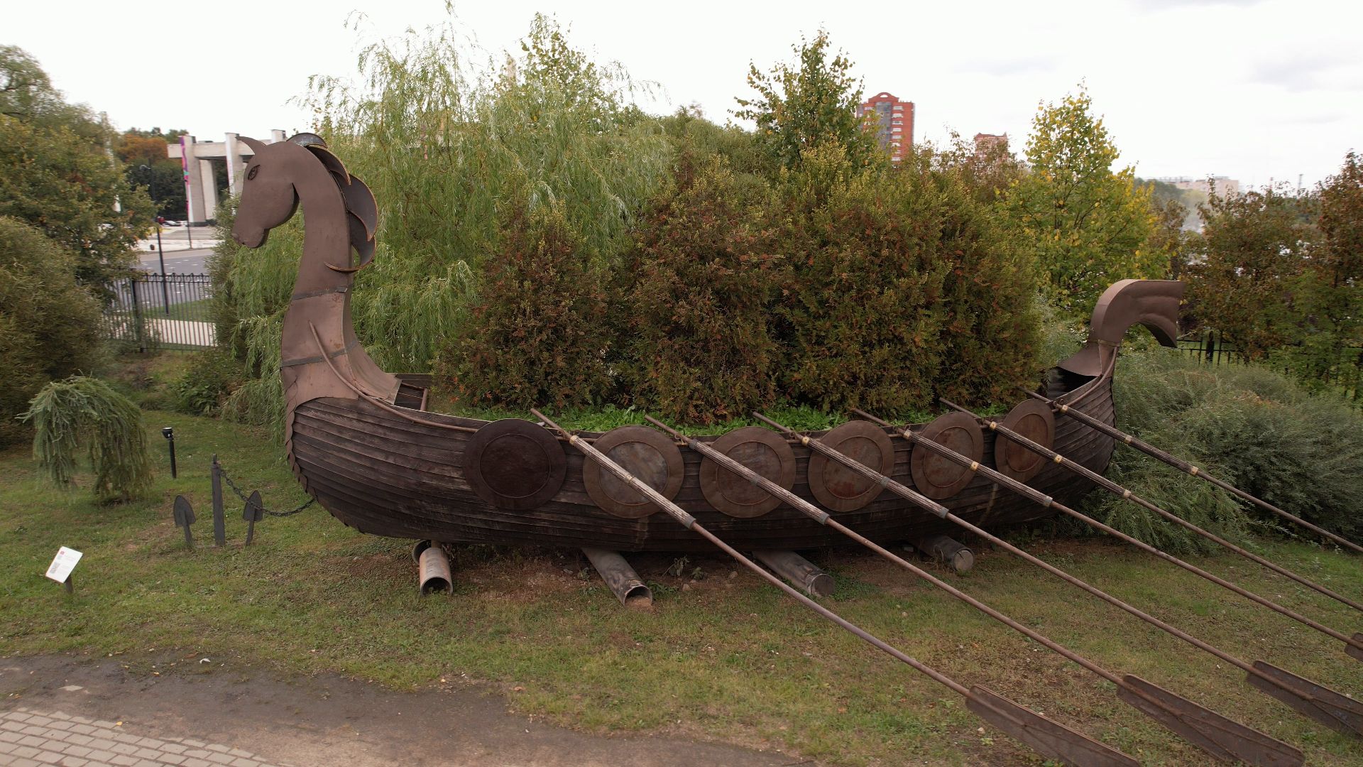 видео с коптера, парк, мытищи,