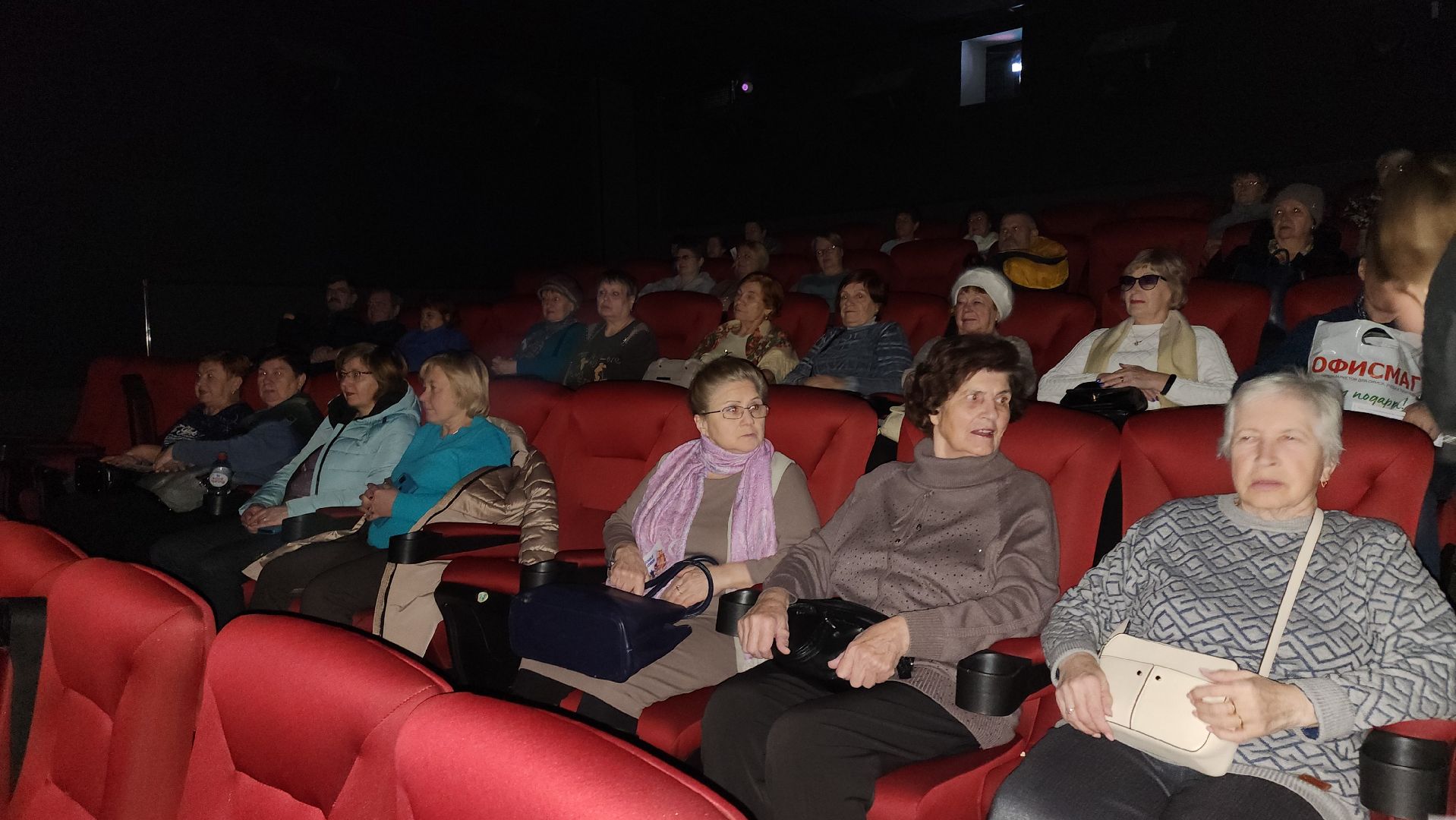 кашира, активное долголетие, кинотеатр, елки 10, совместный просмотр, новый год, подарок от депутата, александр коган,