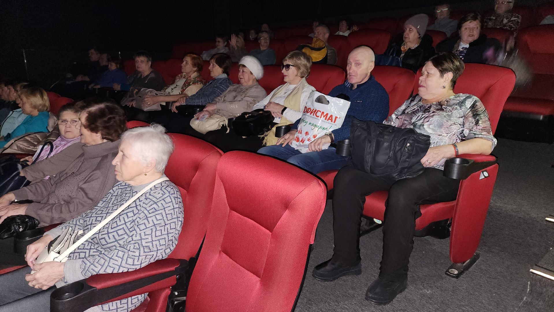кашира, активное долголетие, кинотеатр, елки 10, совместный просмотр, новый год, подарок от депутата, александр коган,