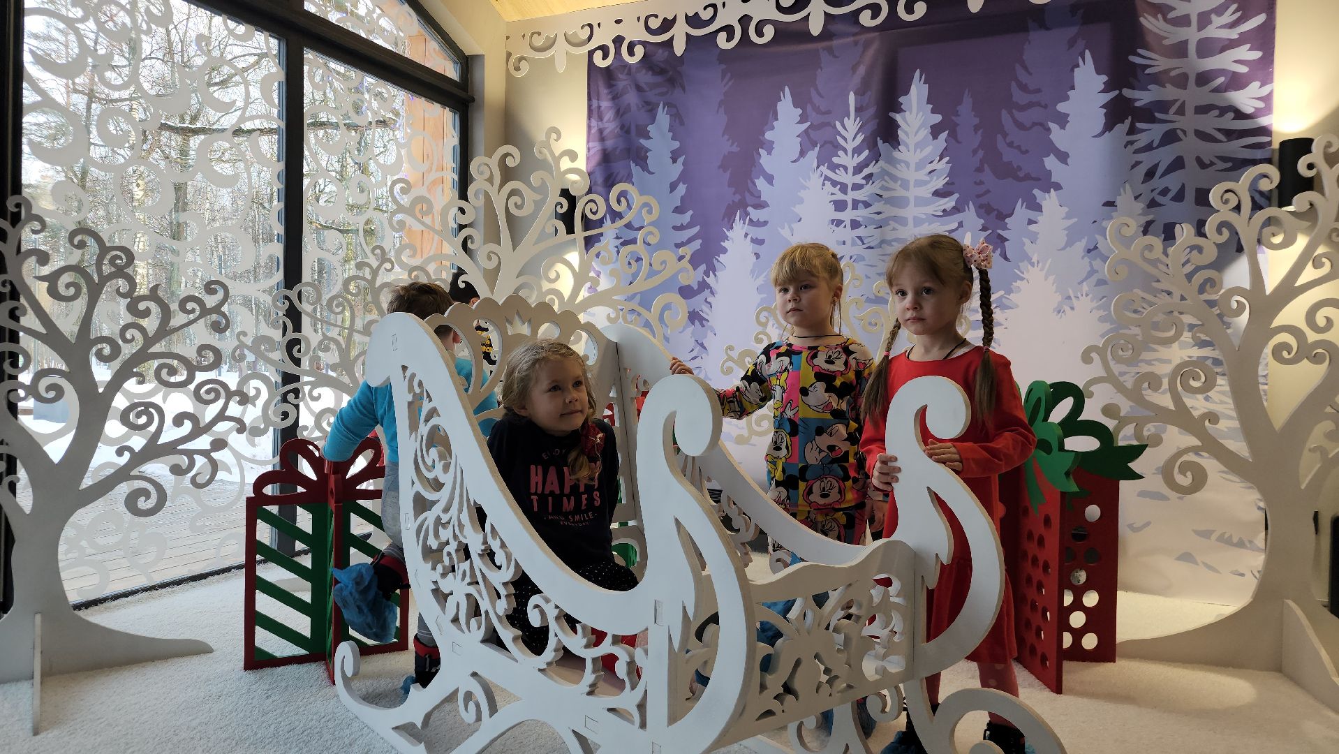 резиденция деда мороза, фрязино, лесопарк, зима в подмосковье,