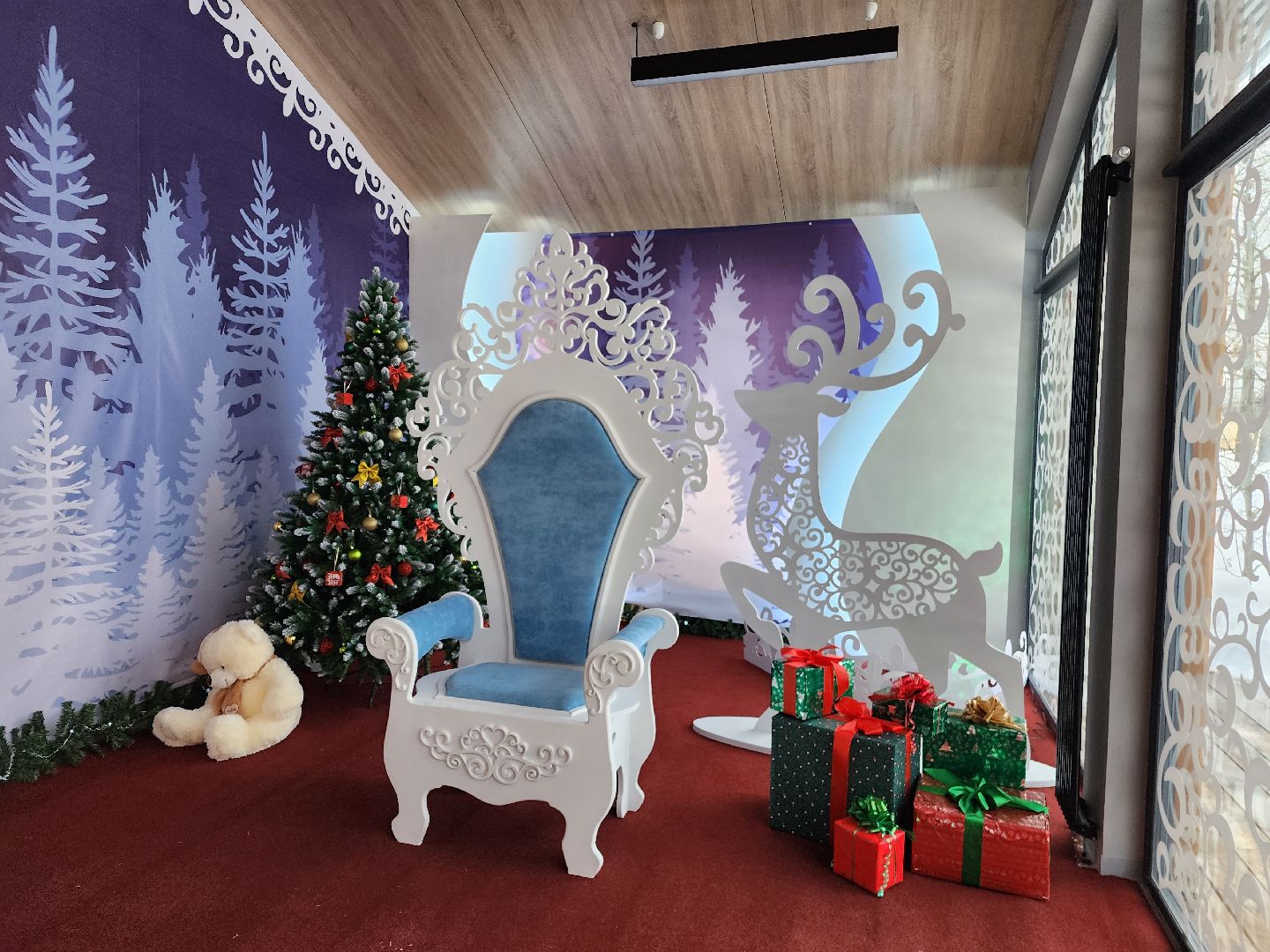 резиденция деда мороза, фрязино, лесопарк, зима в подмосковье,