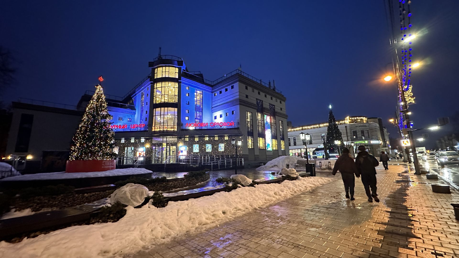 Звенигород, зима в подмосковье, главная елка,