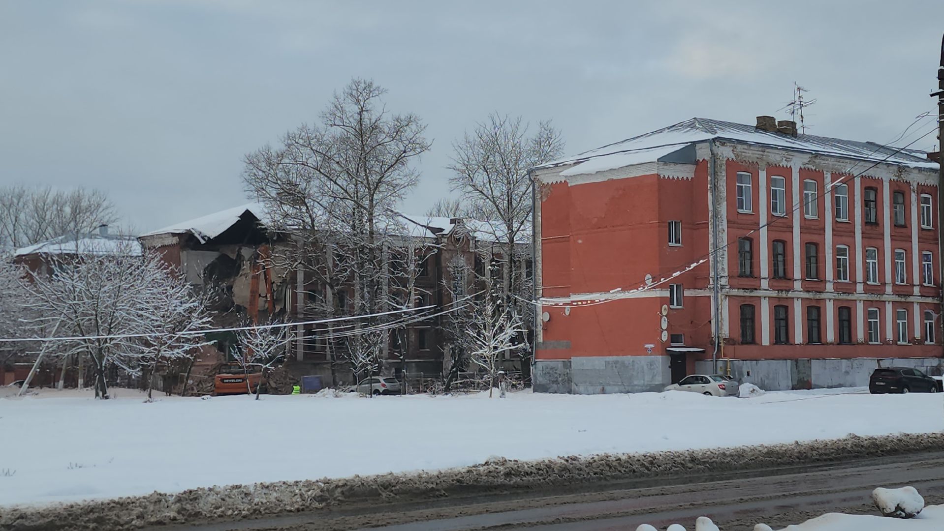 павловский посад, городского округ павловский посад, люди, дом, снос, строители,