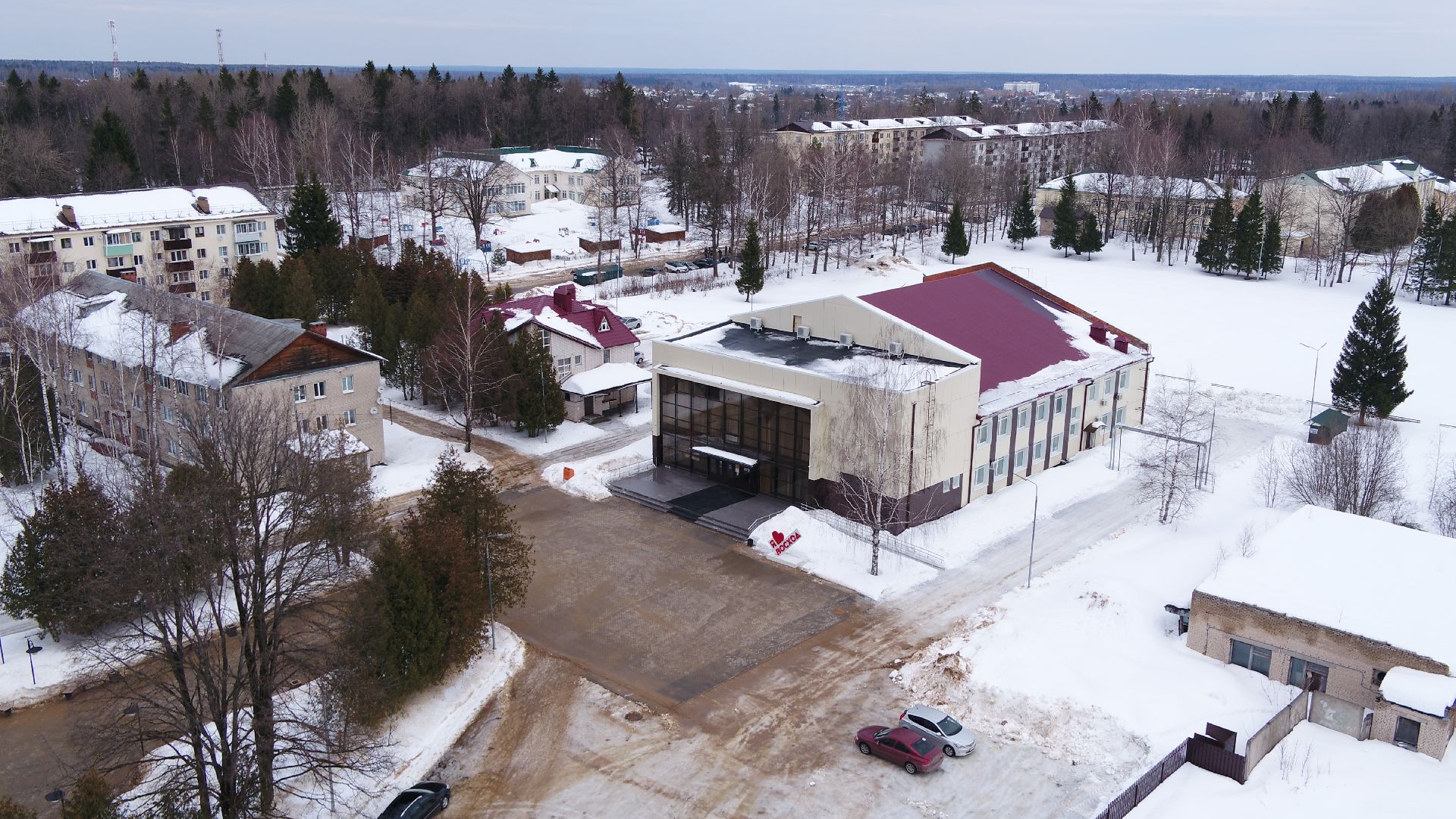 видео с коптера, истра, военный городок, благоустройство,