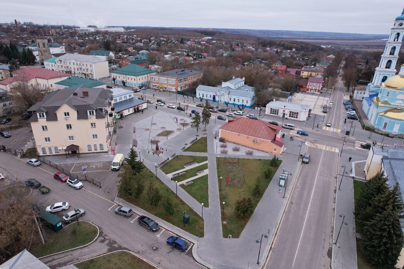 видео с коптера, благоустройство, кашира,
