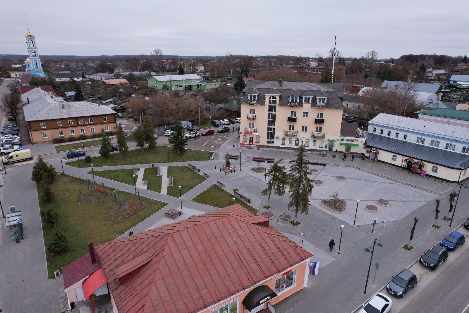 видео с коптера, благоустройство, кашира,