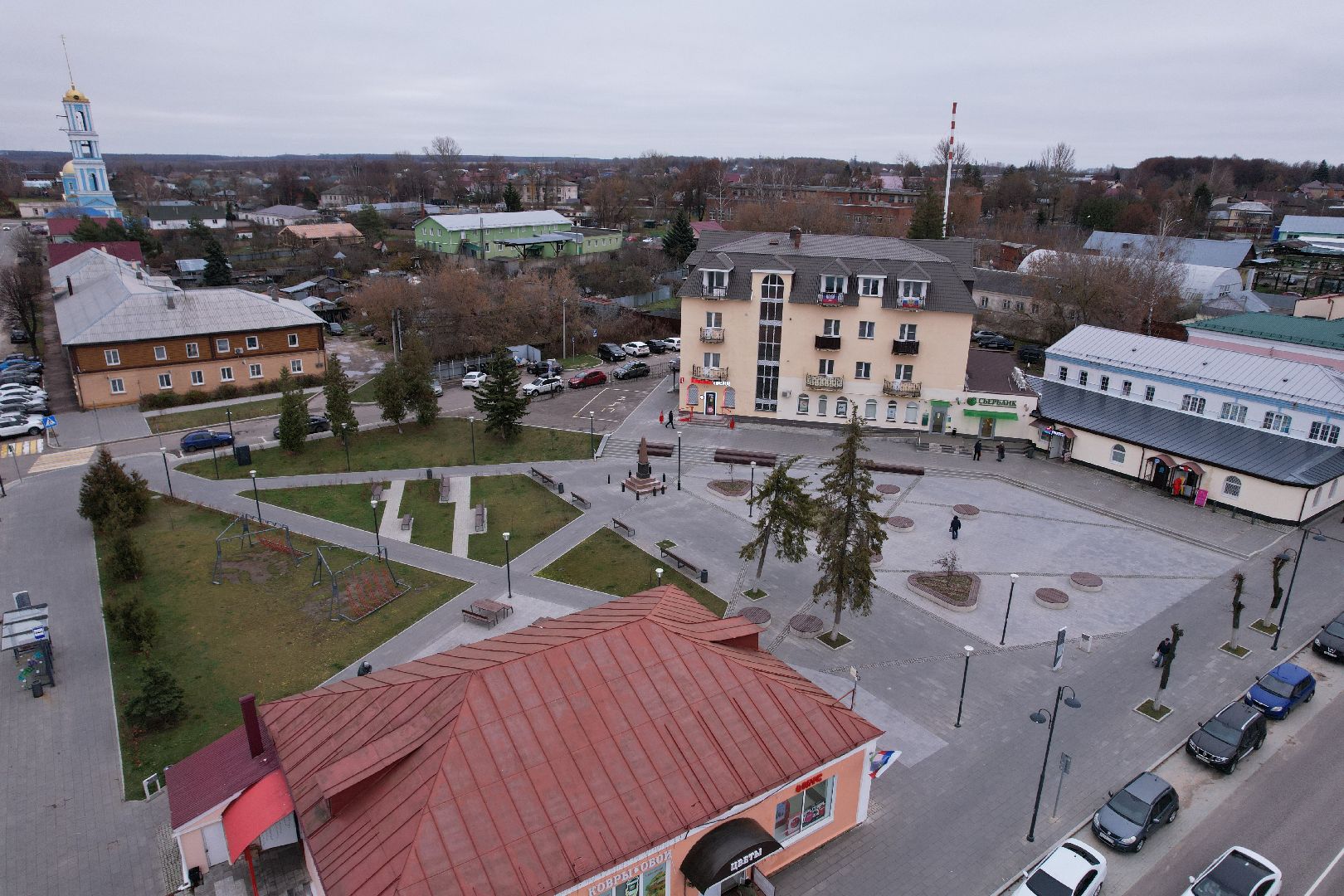 видео с коптера, благоустройство, кашира,