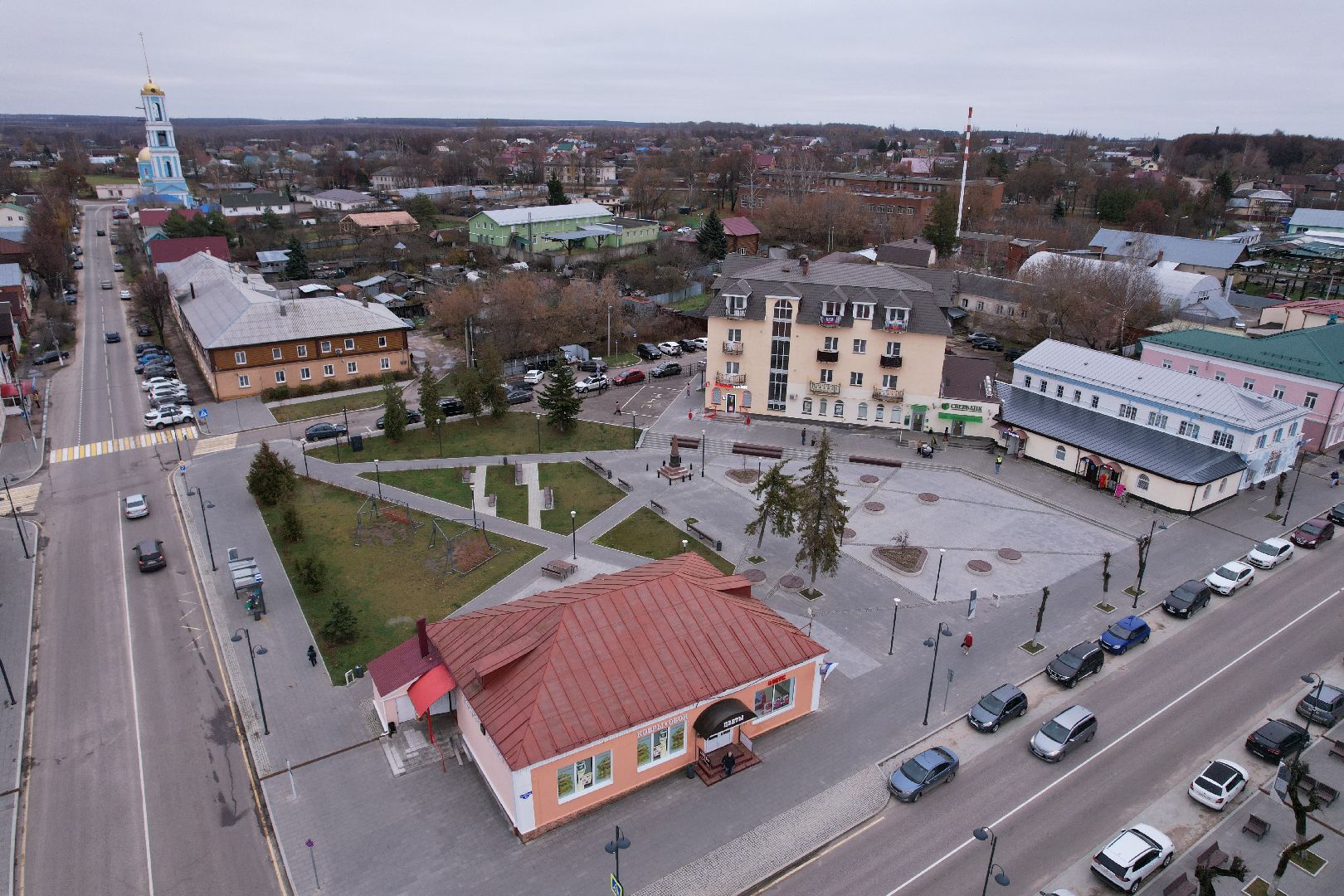 видео с коптера, благоустройство, кашира,