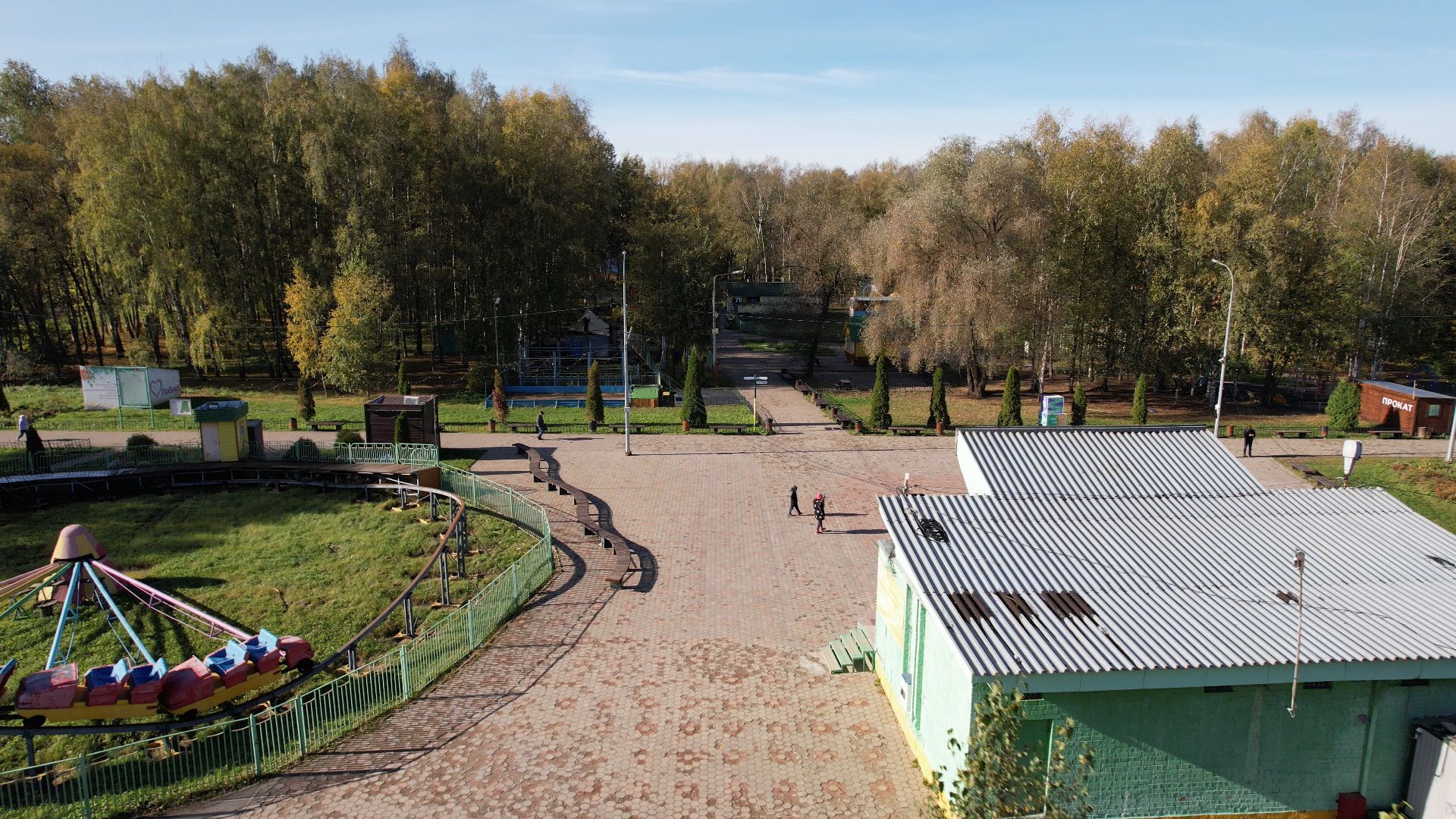 лобня, видео с коптера, благоустройство, парки,