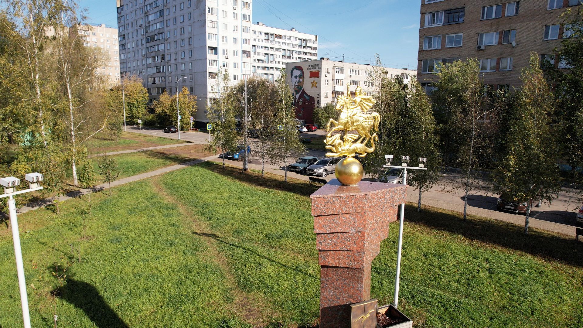 лобня, видео с коптера, благоустройство, парки,