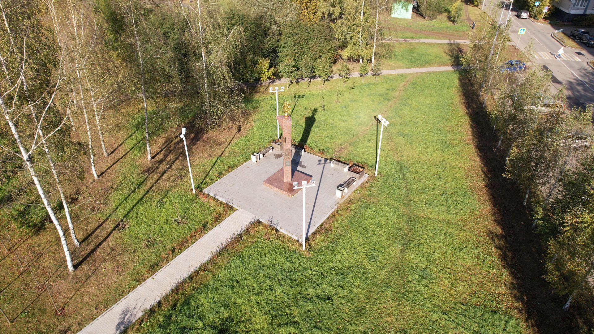 лобня, видео с коптера, благоустройство, парки,