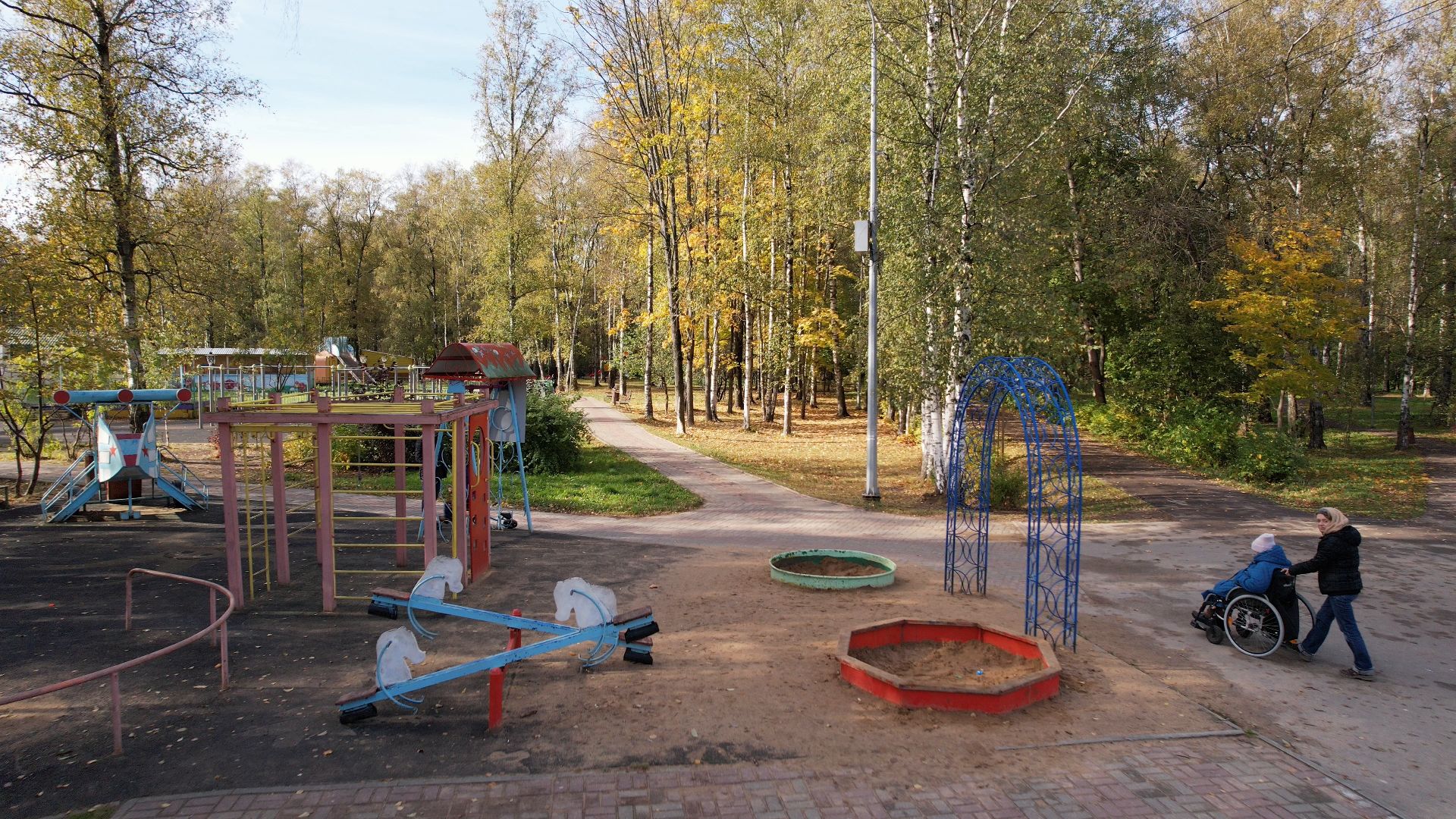 лобня, видео с коптера, благоустройство, парки,