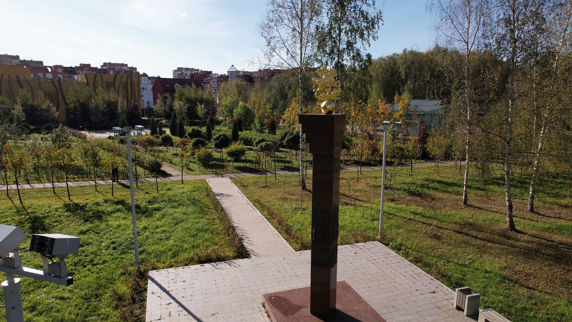 лобня, видео с коптера, благоустройство, парки,