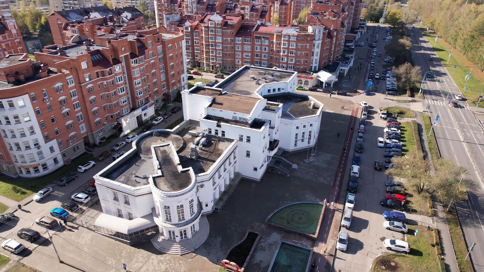 лобня, видео с коптера, благоустройство, парки,