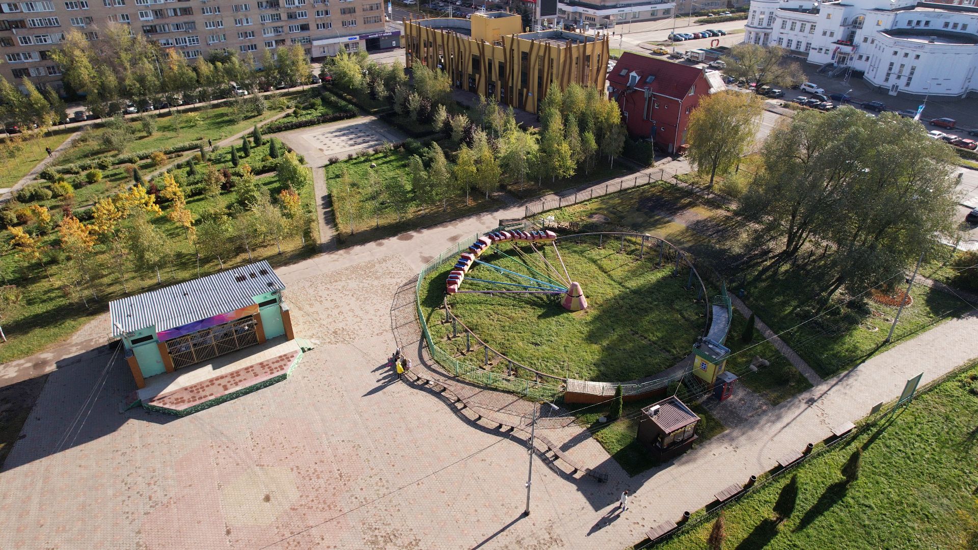 лобня, видео с коптера, благоустройство, парки,