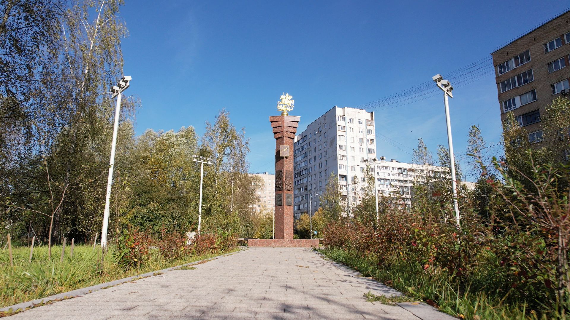 лобня, видео с коптера, благоустройство, парки,