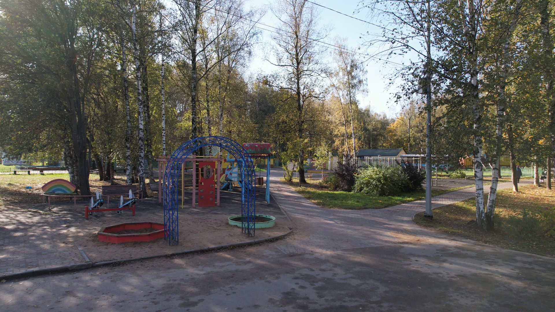 лобня, видео с коптера, благоустройство, парки,