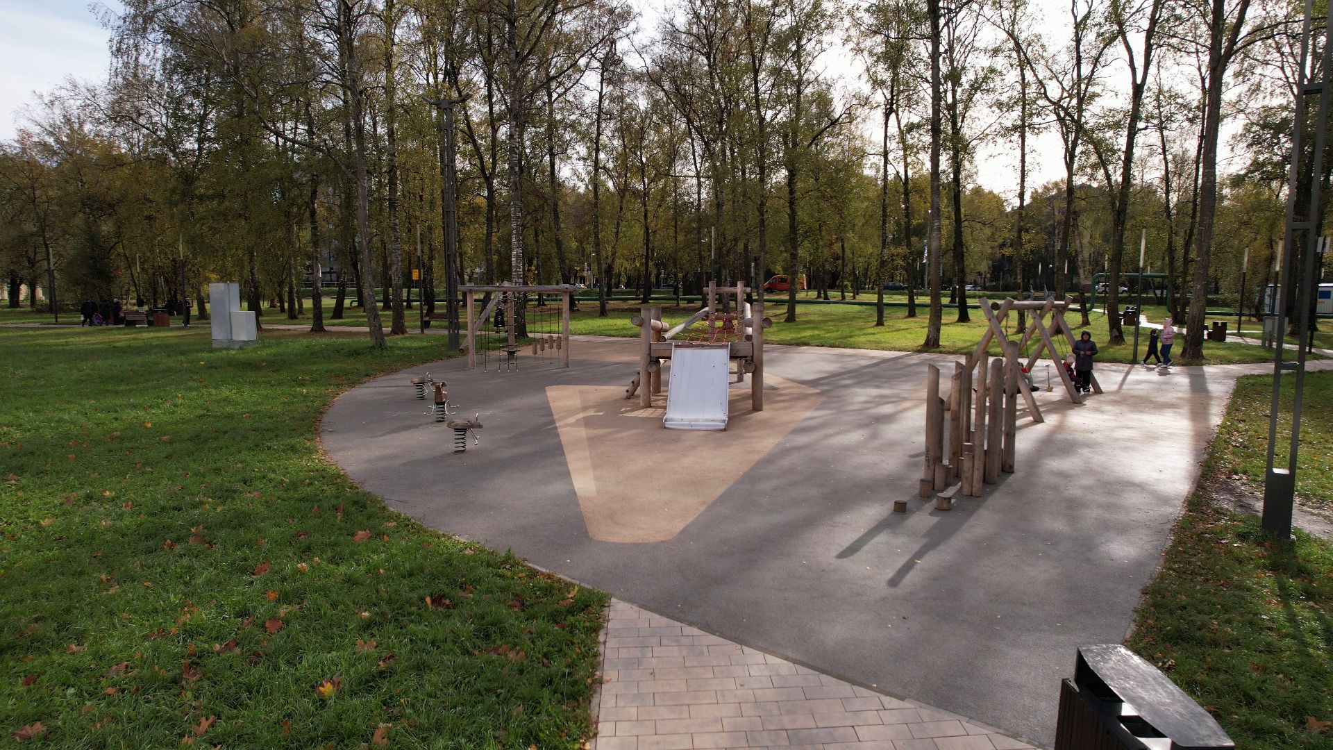 лобня, видео с коптера, благоустройство, парки,