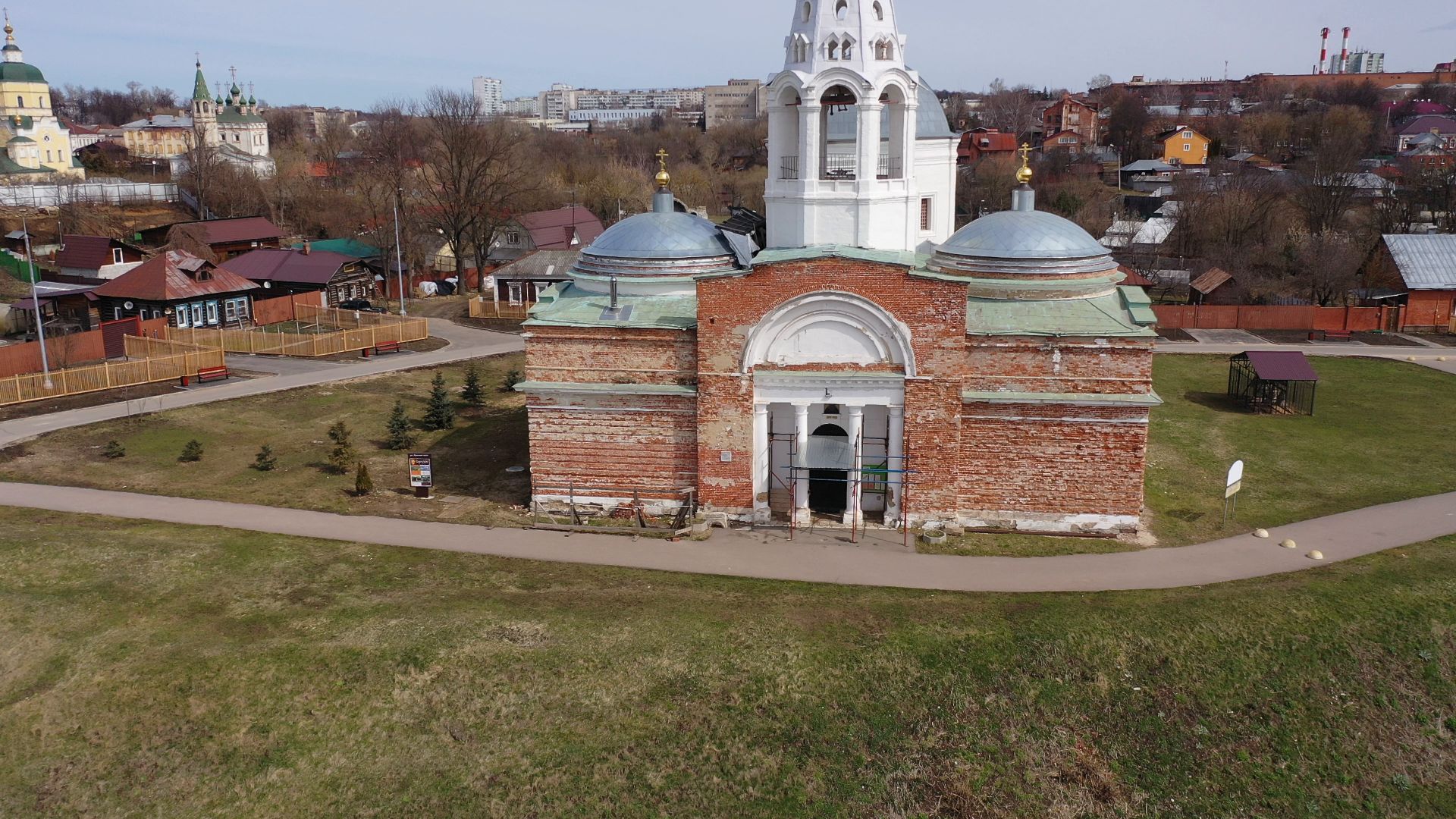 видео с коптера, серпухов, культура,