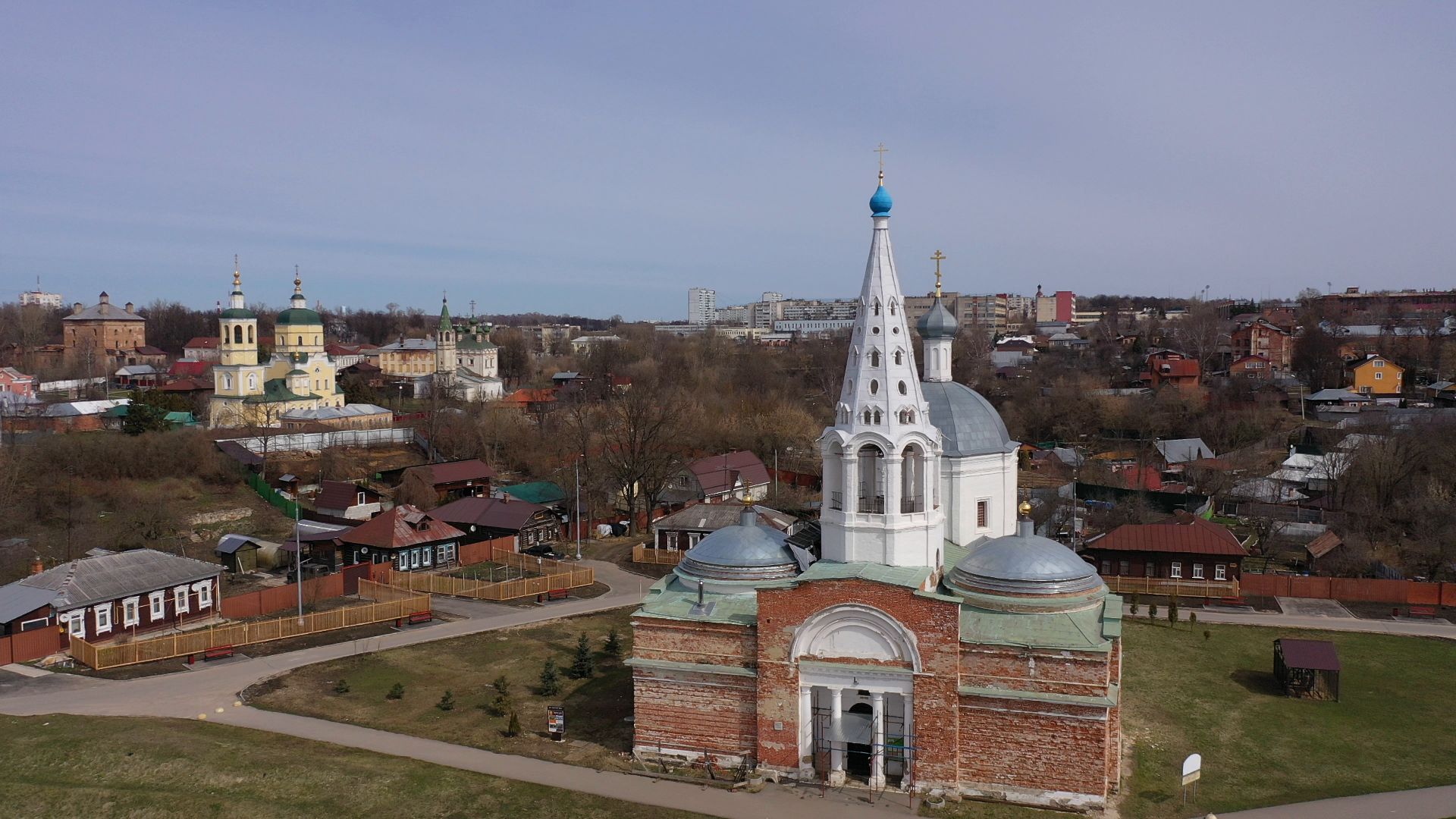 видео с коптера, серпухов, культура,