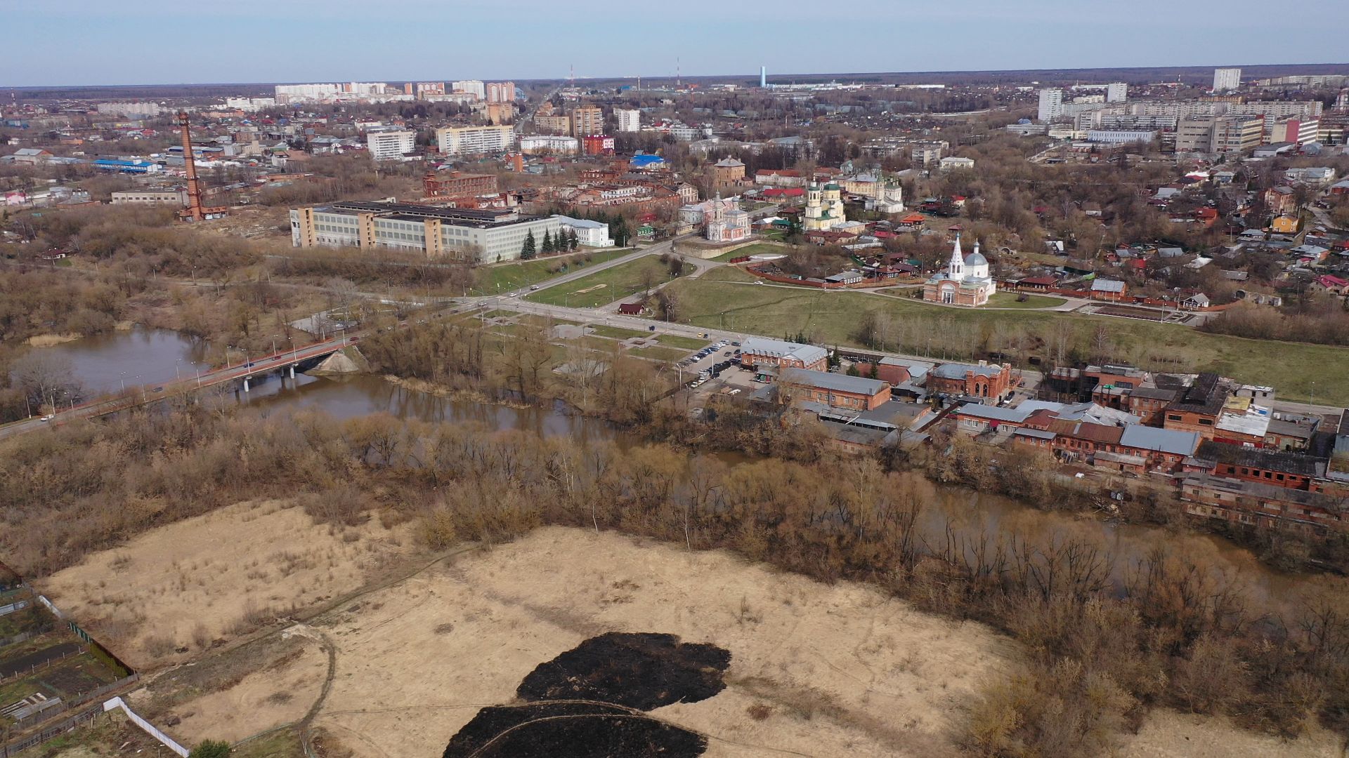 видео с коптера, серпухов, культура,