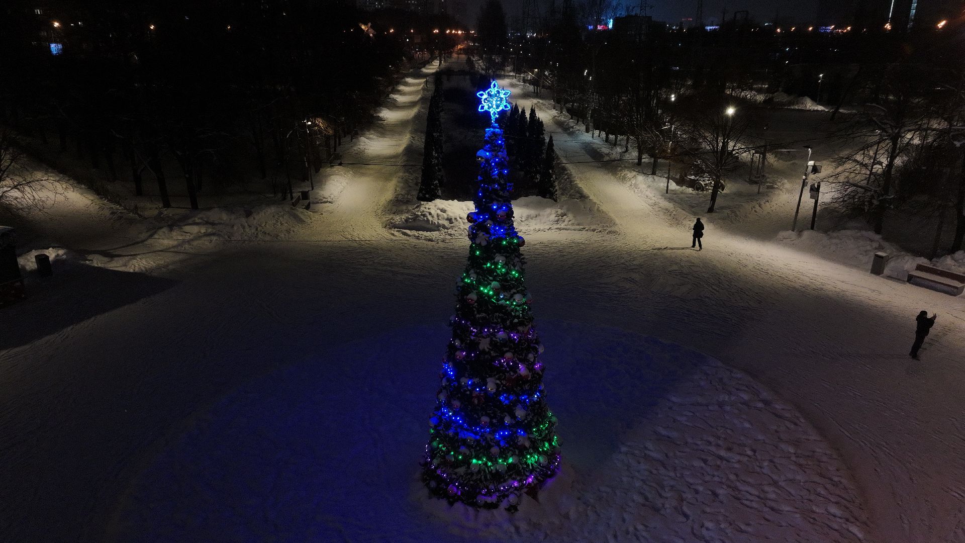 видео с коптера, химки, зима в подмосковье, благоустройство,