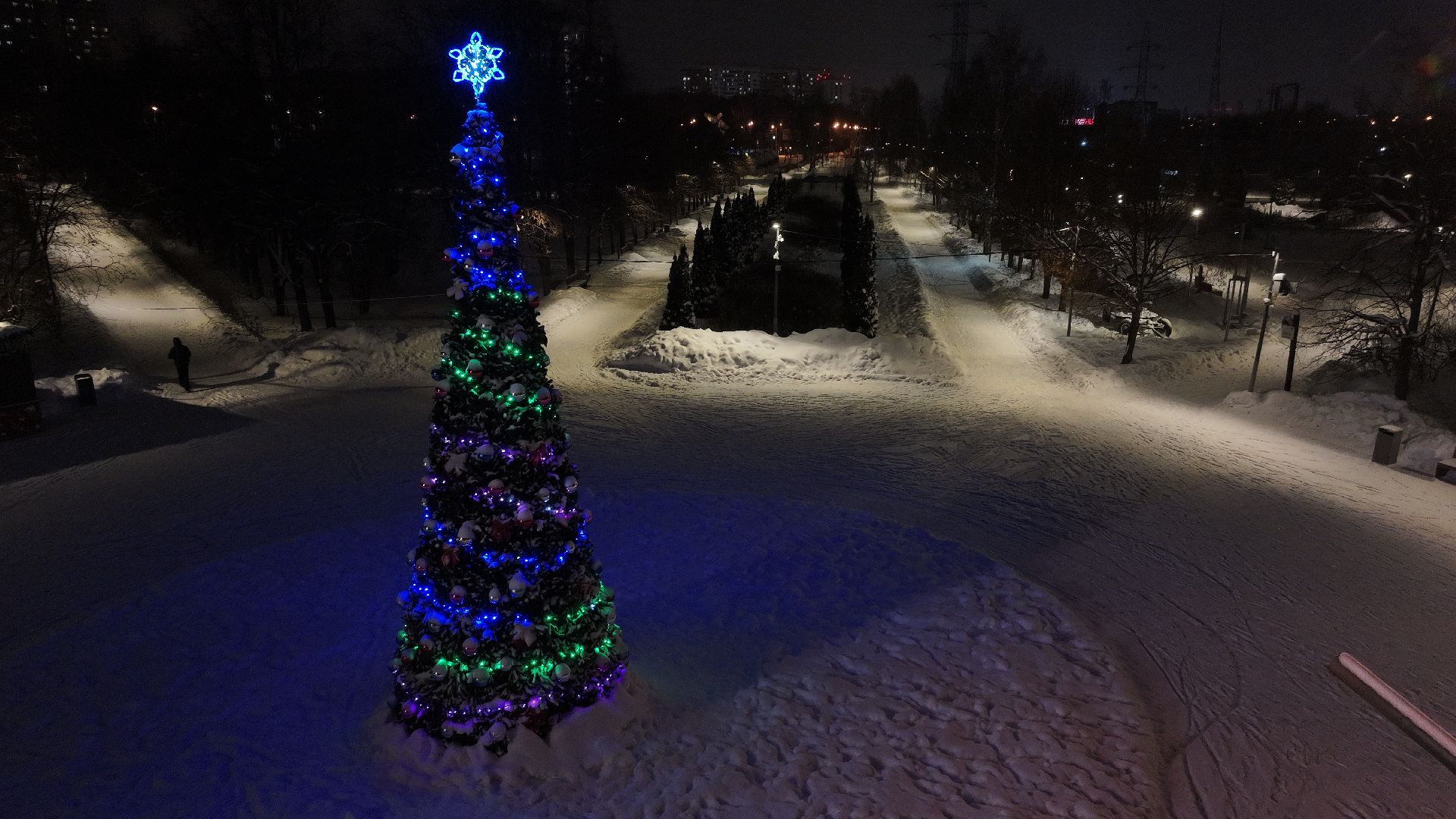 видео с коптера, химки, зима в подмосковье, благоустройство,