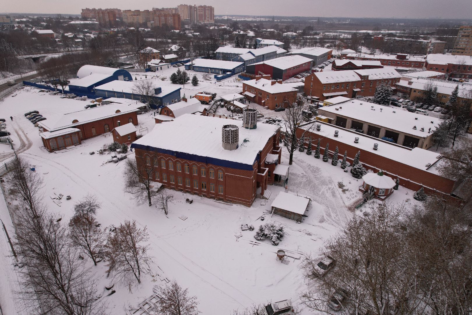 видео с коптера, щёлково, культура, строительство,