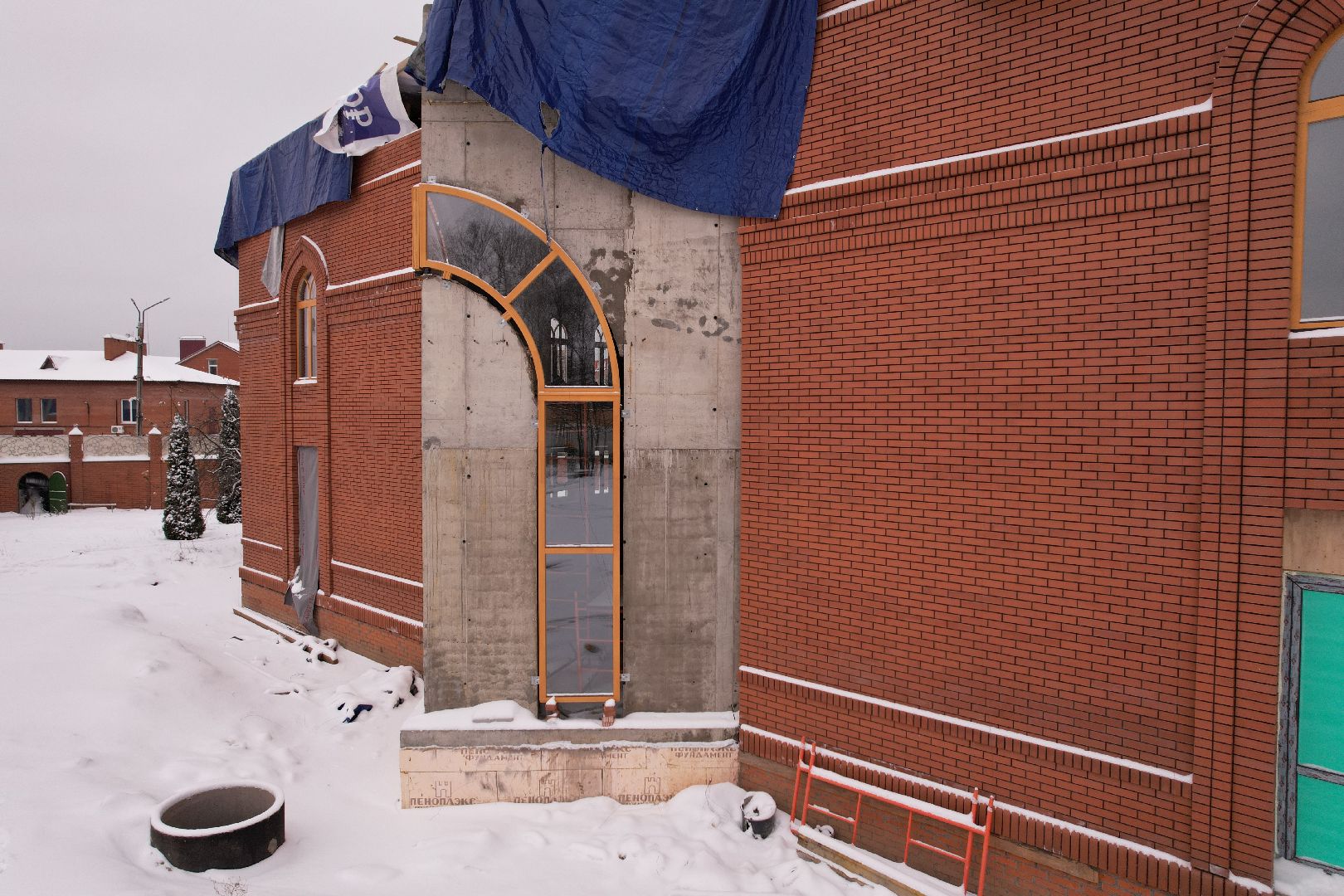 видео с коптера, щёлково, культура, строительство,