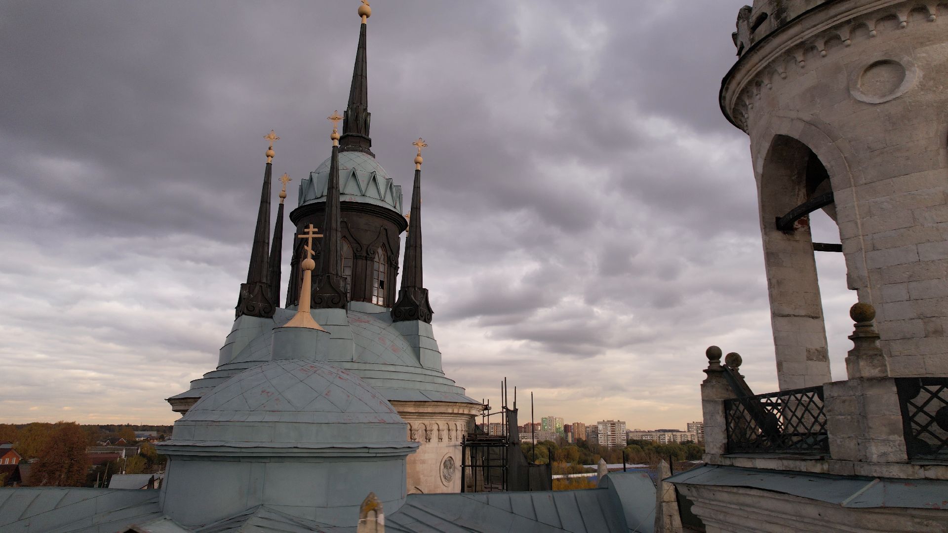 видео с коптера, раменское, храм, культура,