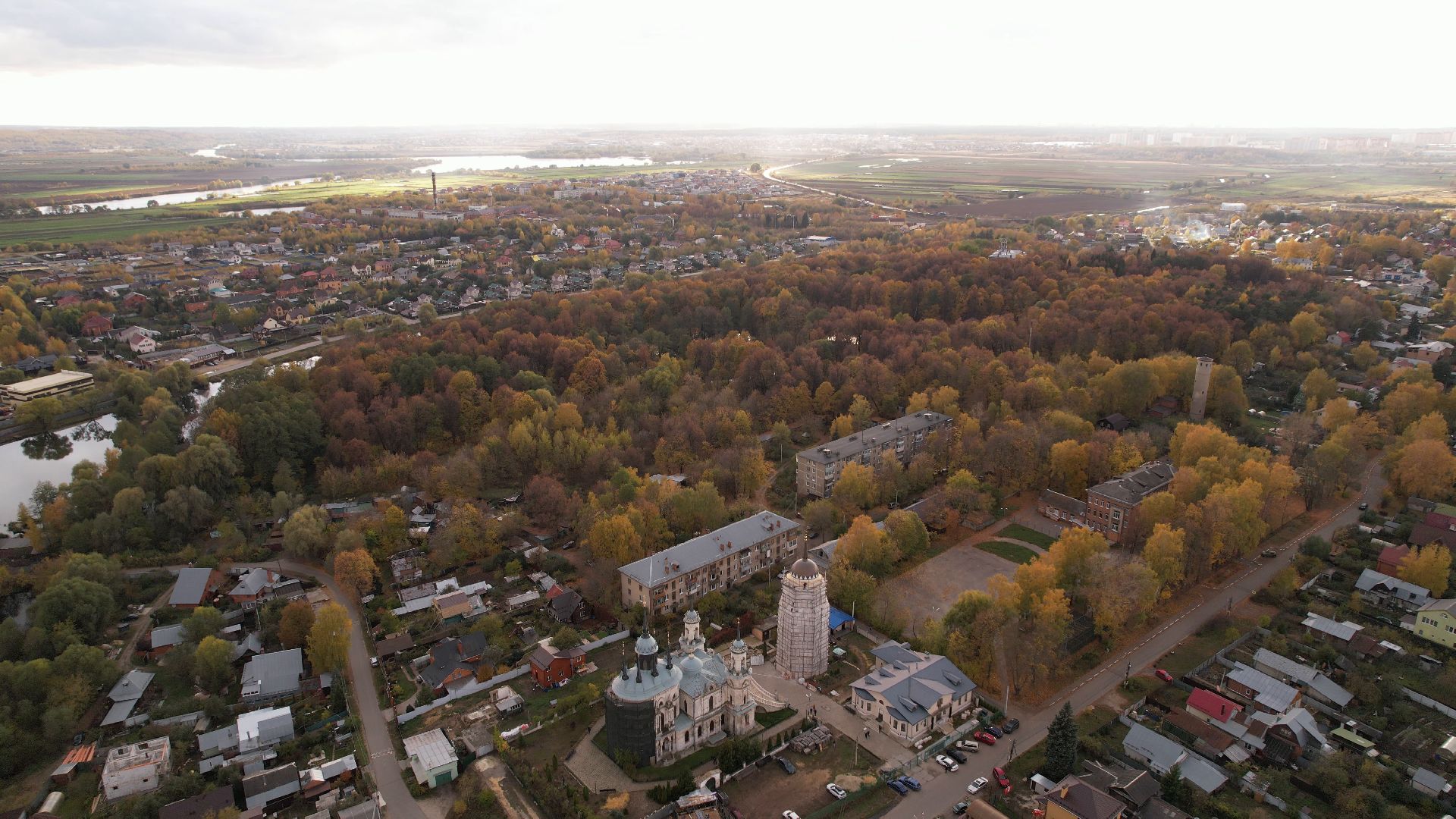 видео с коптера, раменское, храм, культура,