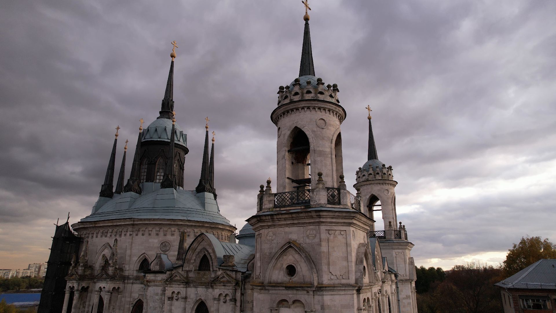 видео с коптера, раменское, храм, культура,