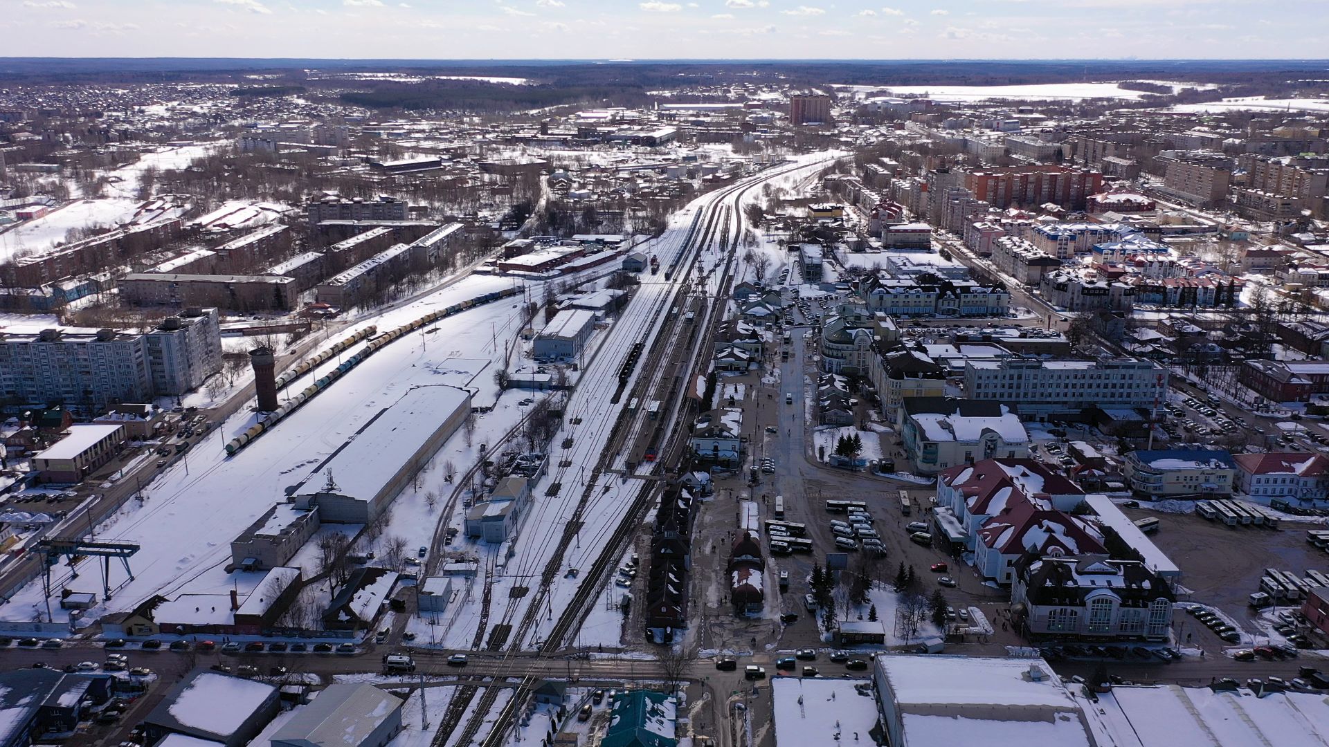 видео с коптера, сергиев посад, благоустройство,