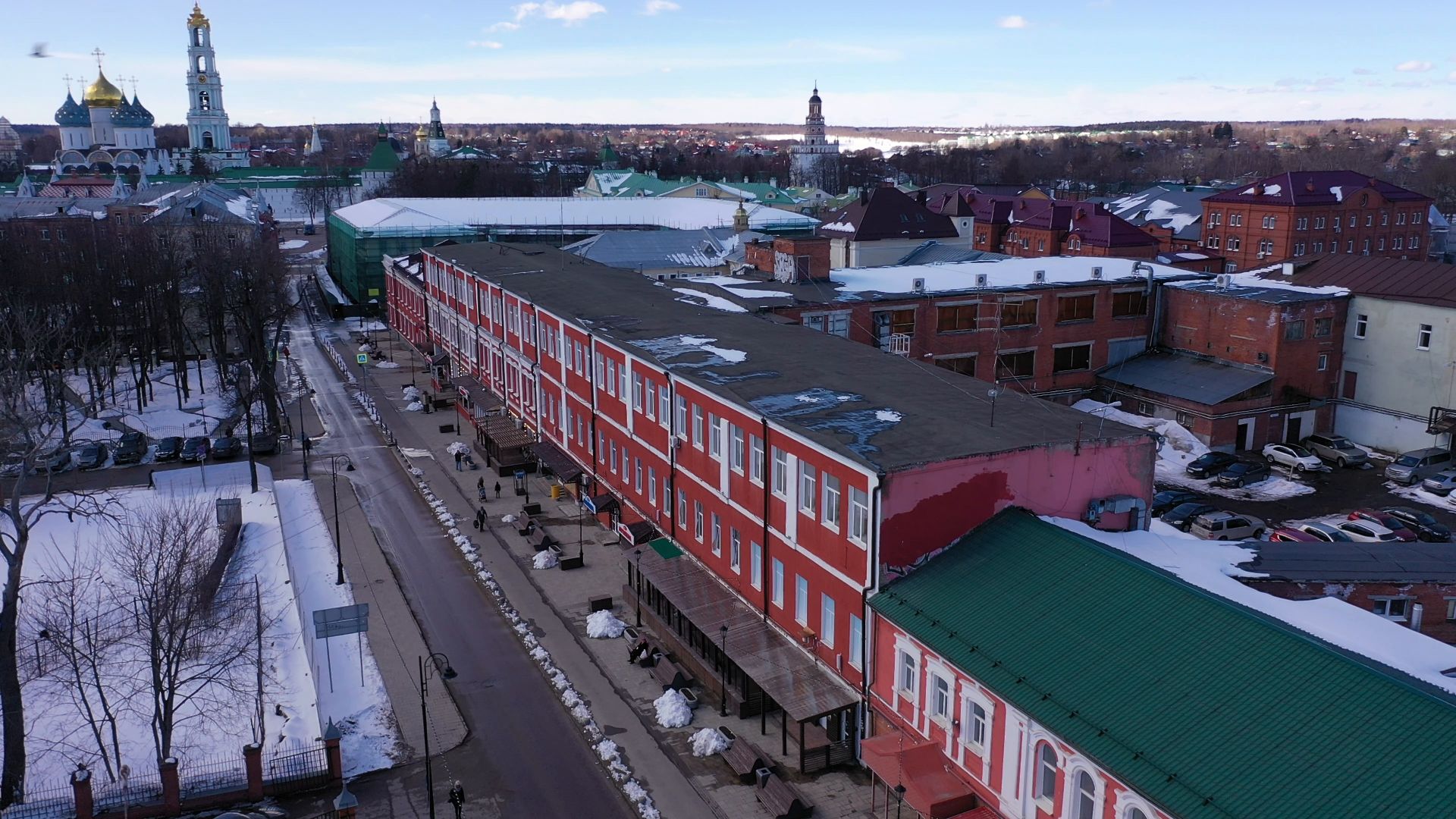 видео с коптера, сергиев посад, благоустройство,