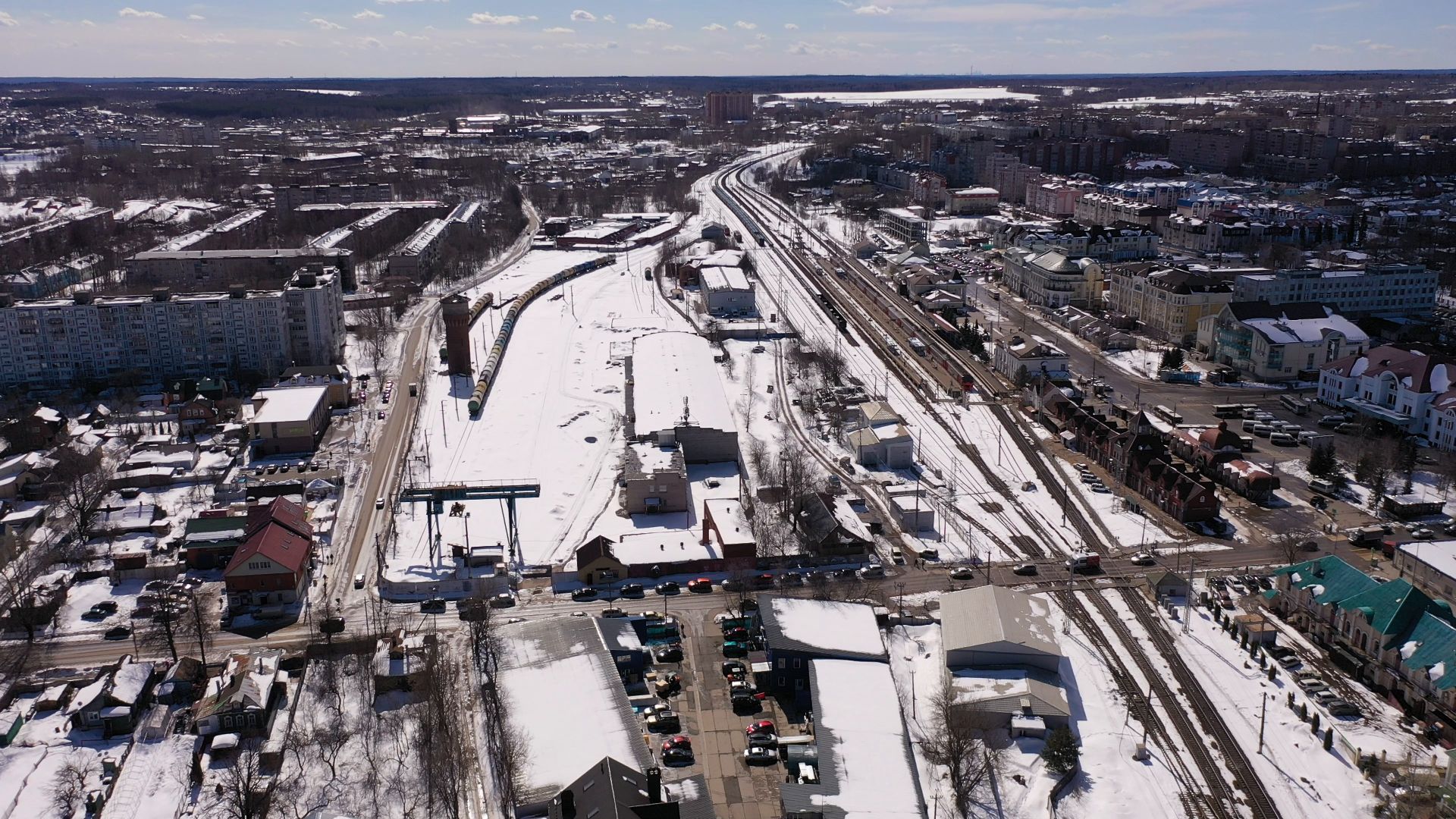 видео с коптера, сергиев посад, благоустройство,