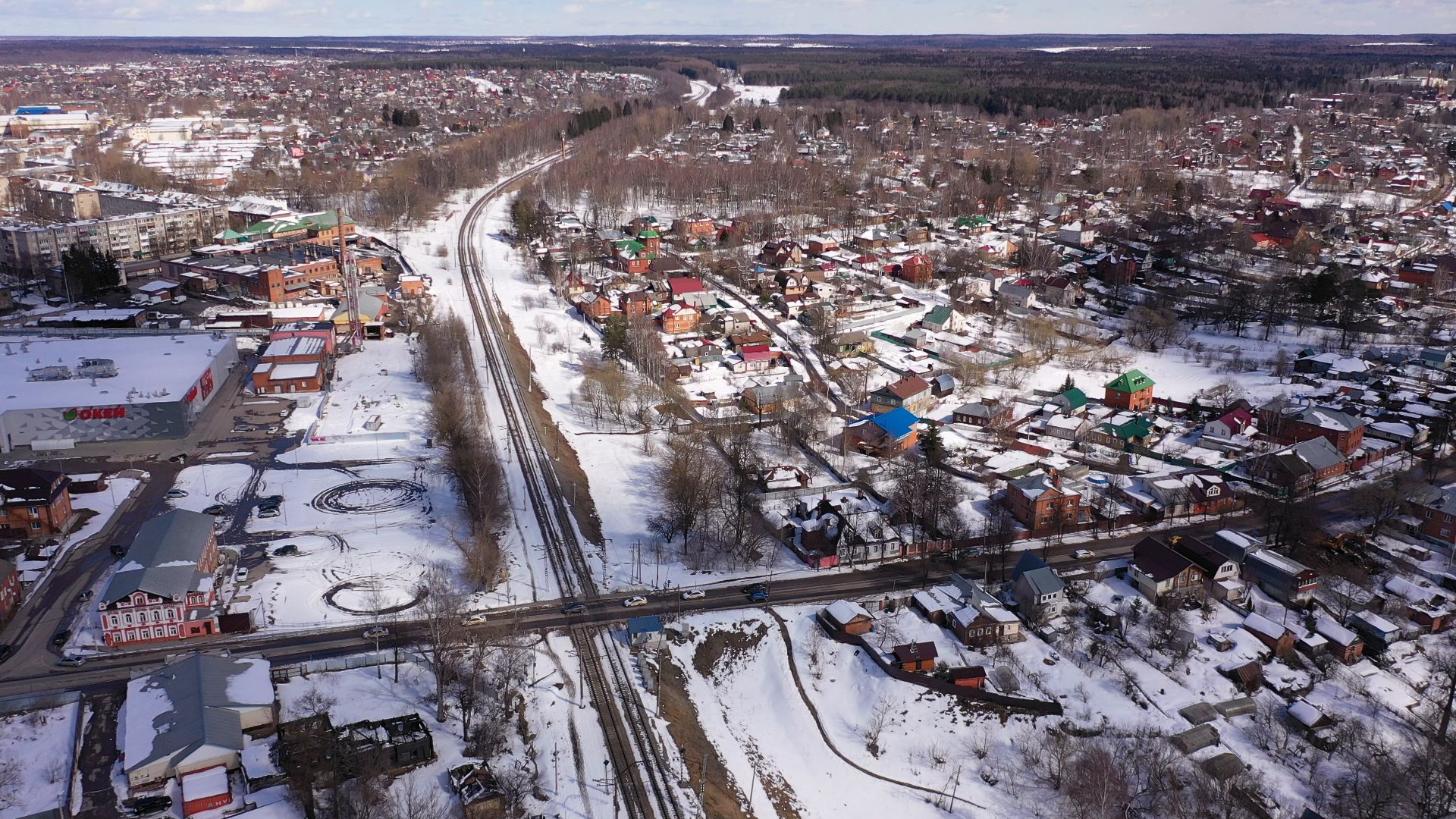 видео с коптера, сергиев посад, благоустройство,