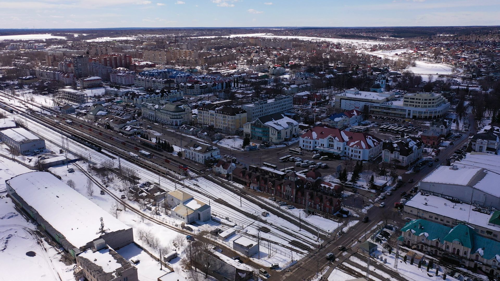 видео с коптера, сергиев посад, благоустройство,