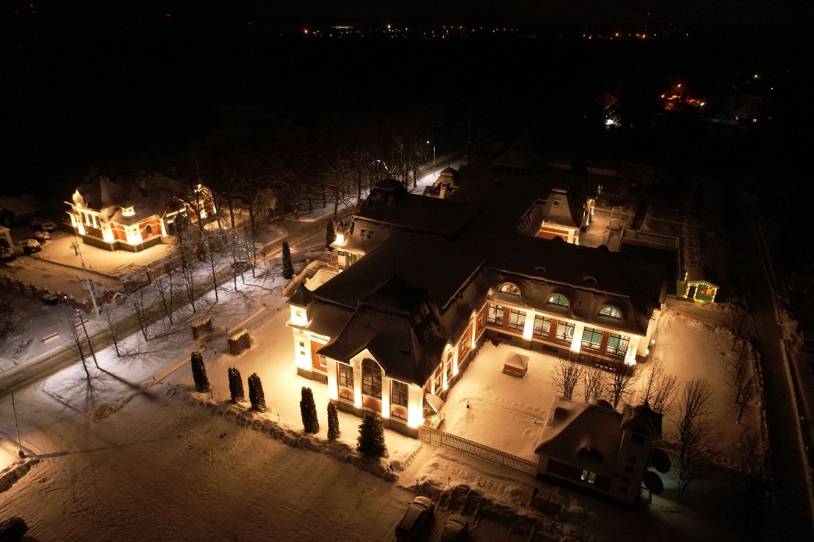 видео с коптера, сергиев посад, туризм, зима в подмосковье,хотьково,