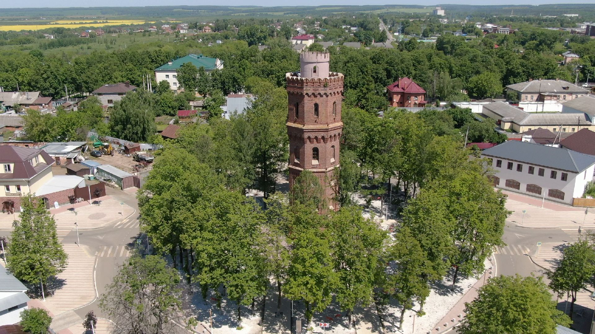 видео с коптера, зарайск, культура, благоустройство,
