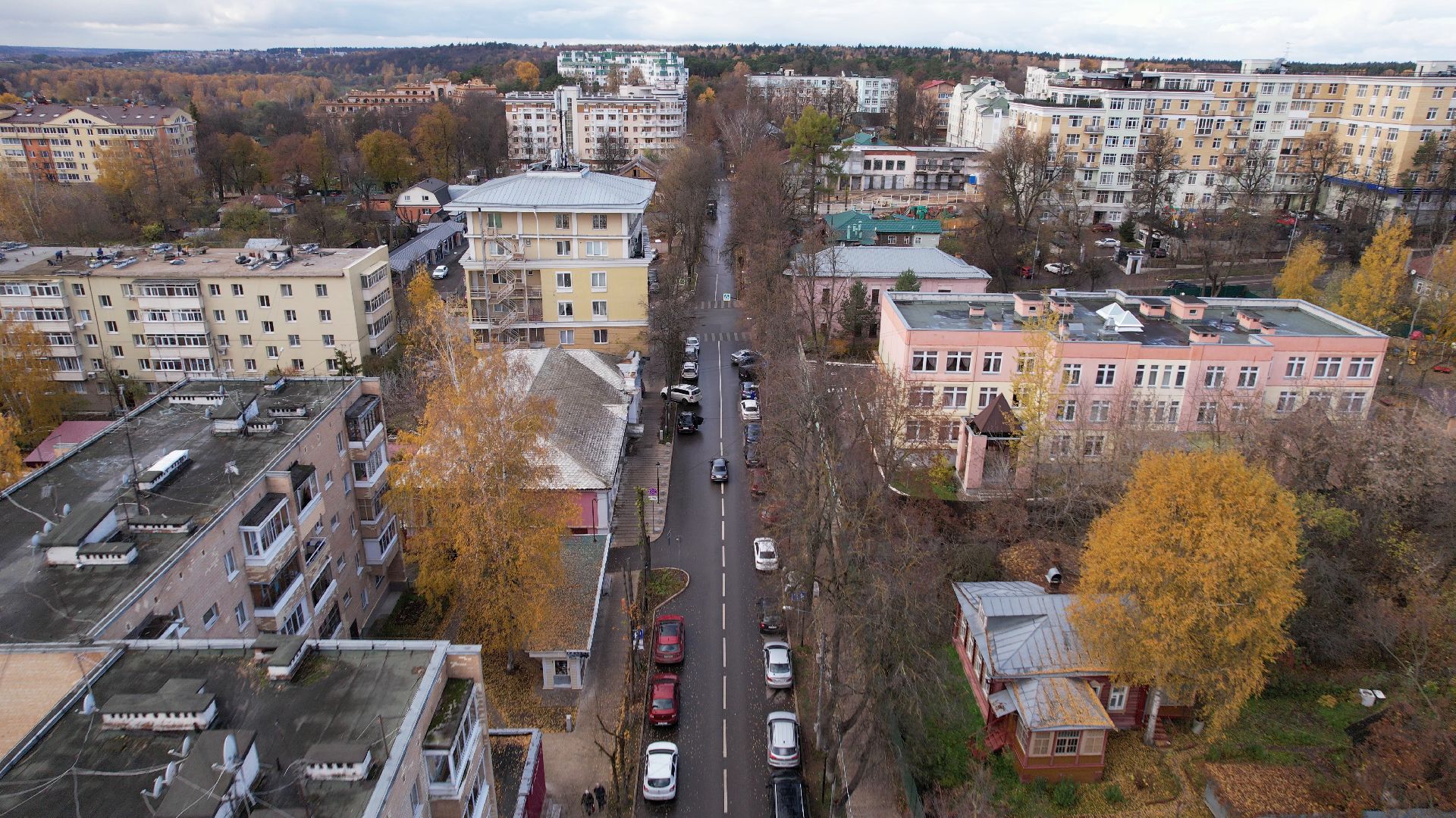 видео с коптера, звенигород, благоустройство, парки,