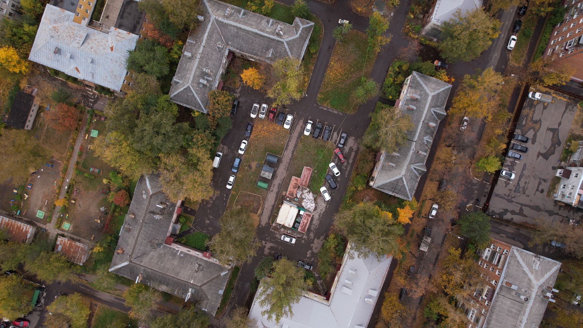 видео с коптера, королёв, архитектура,