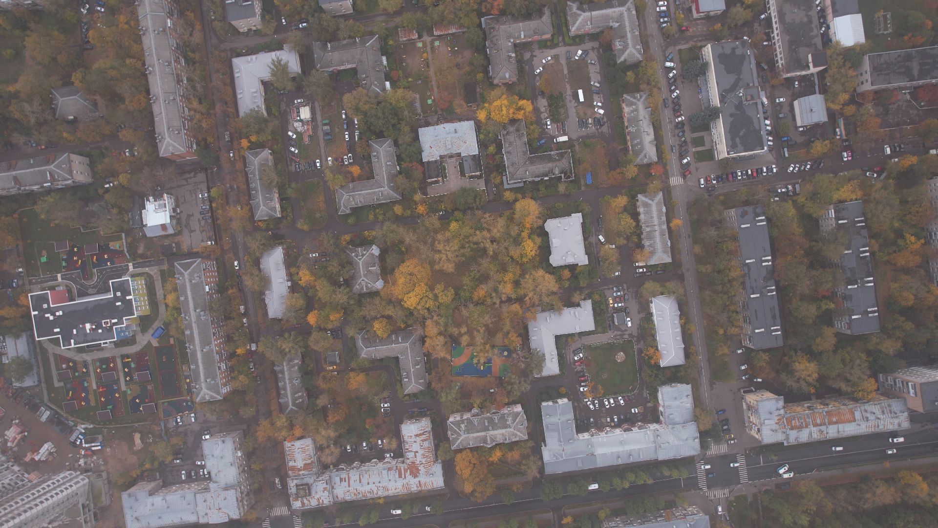 видео с коптера, королёв, архитектура,