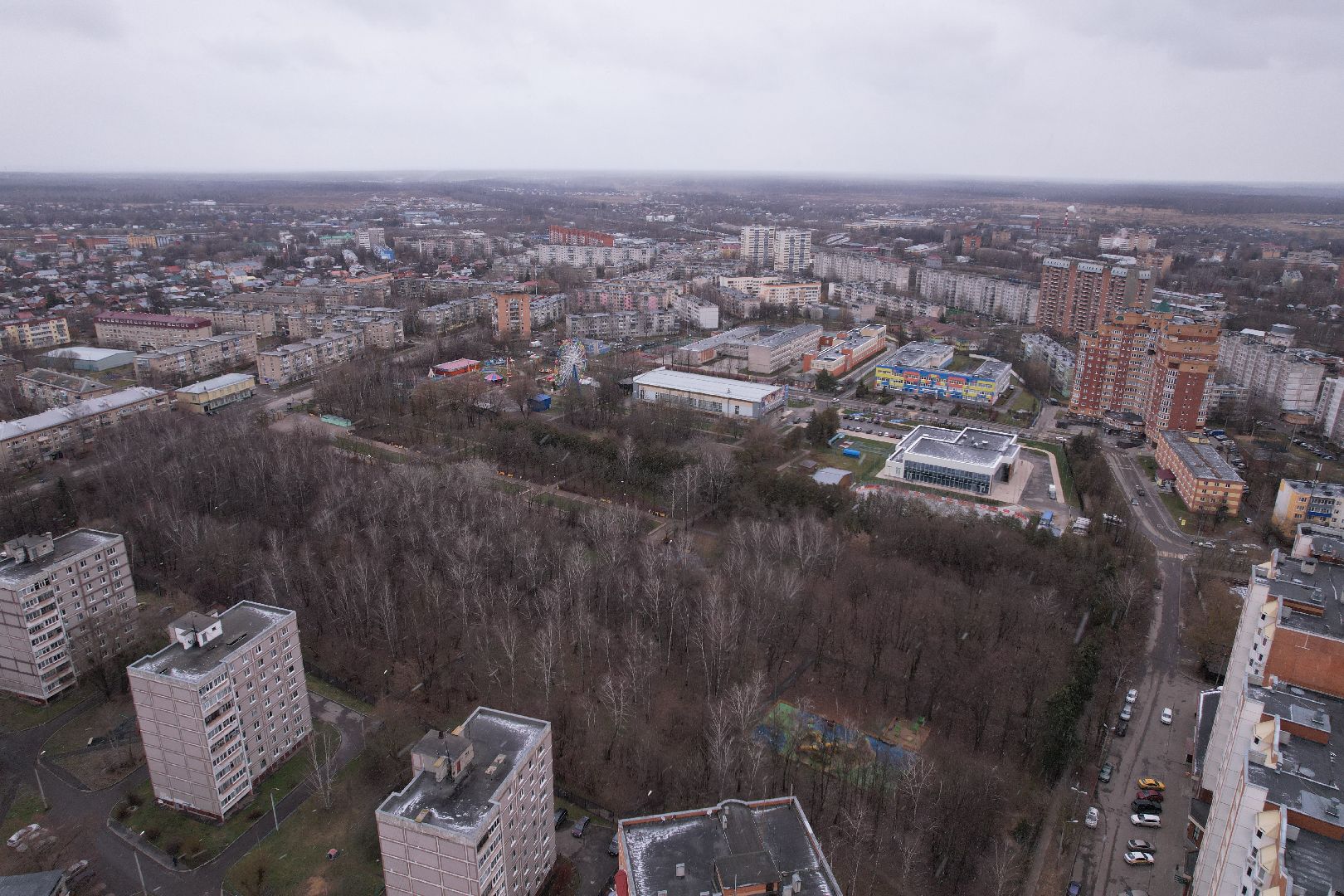 видео с коптера, серпухов, парки,