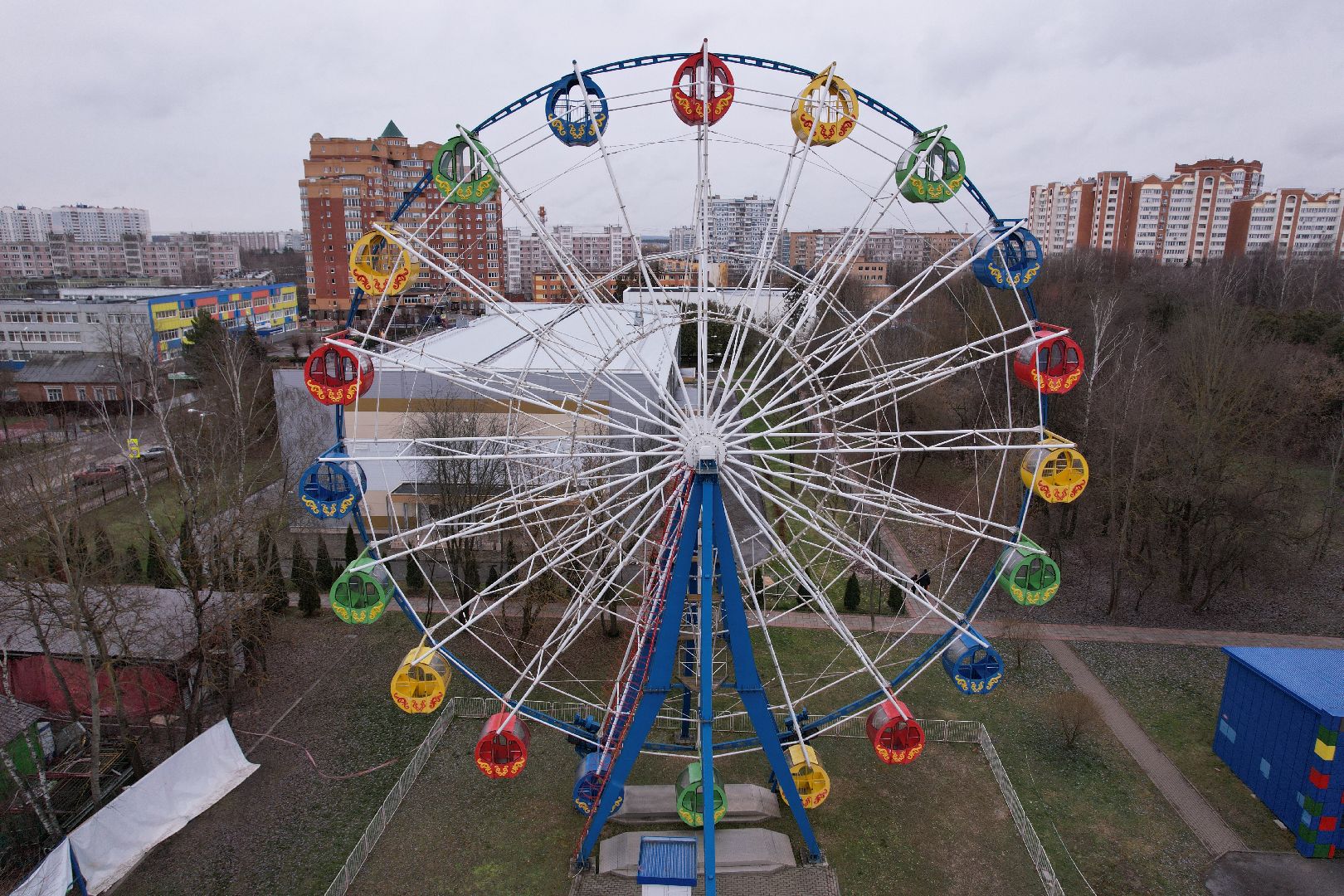 видео с коптера, серпухов, парки,