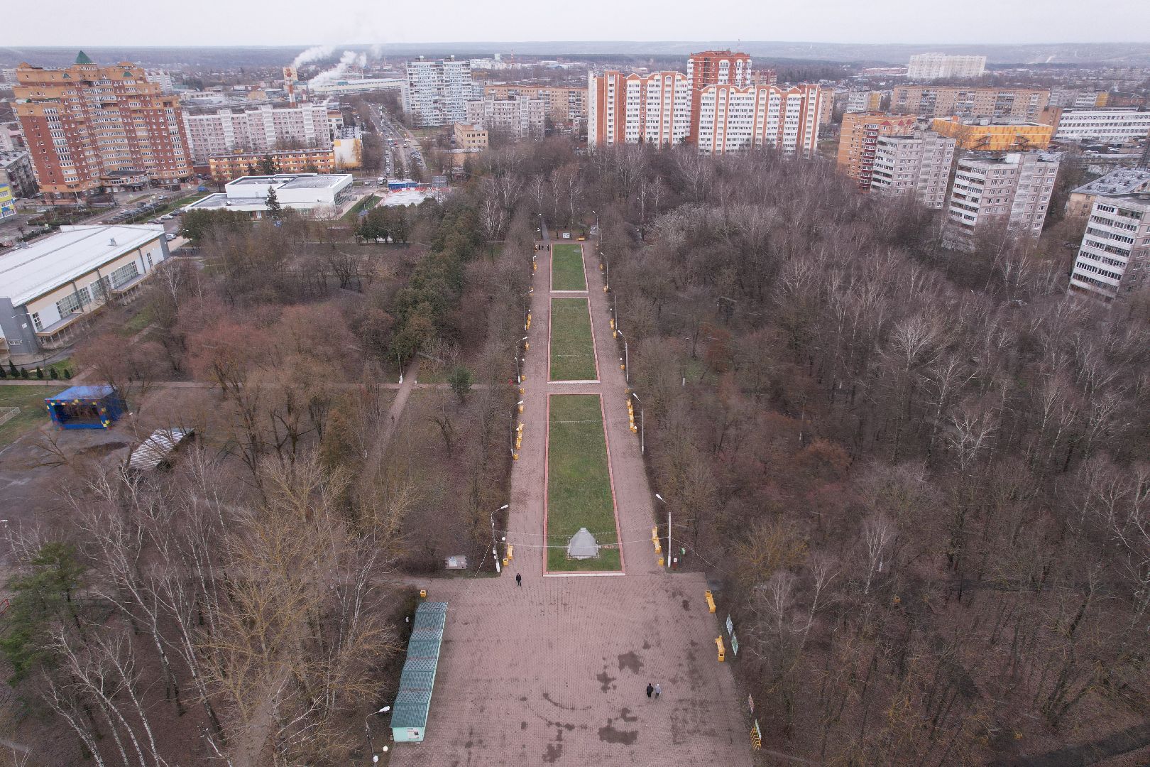 видео с коптера, серпухов, парки,