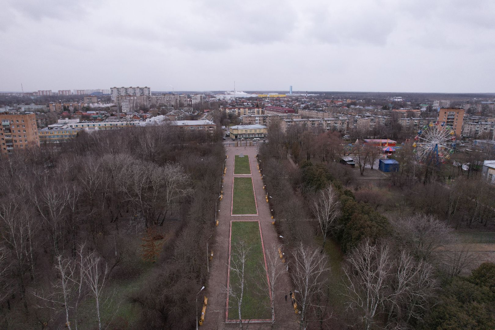 видео с коптера, серпухов, парки,