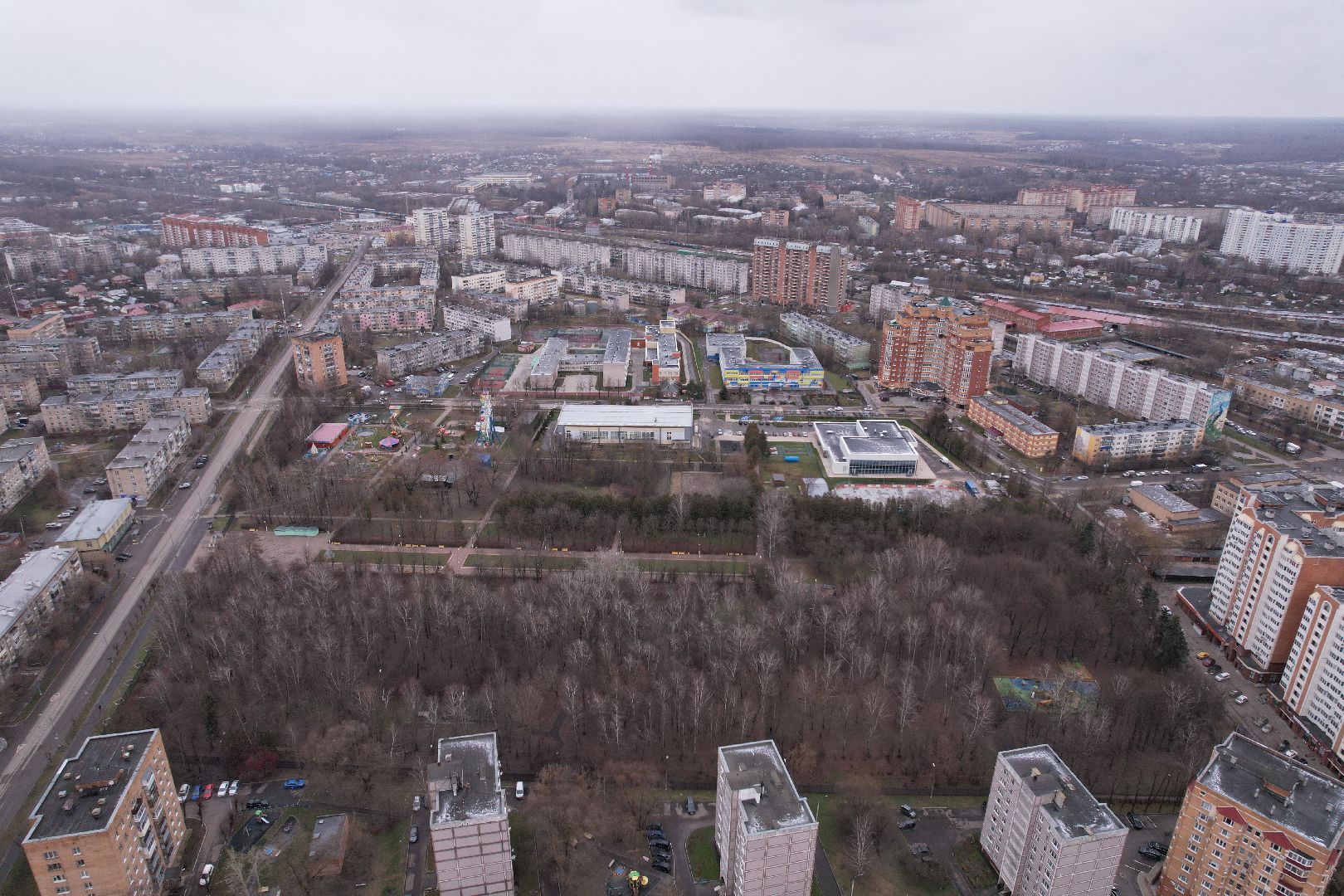 видео с коптера, серпухов, парки,