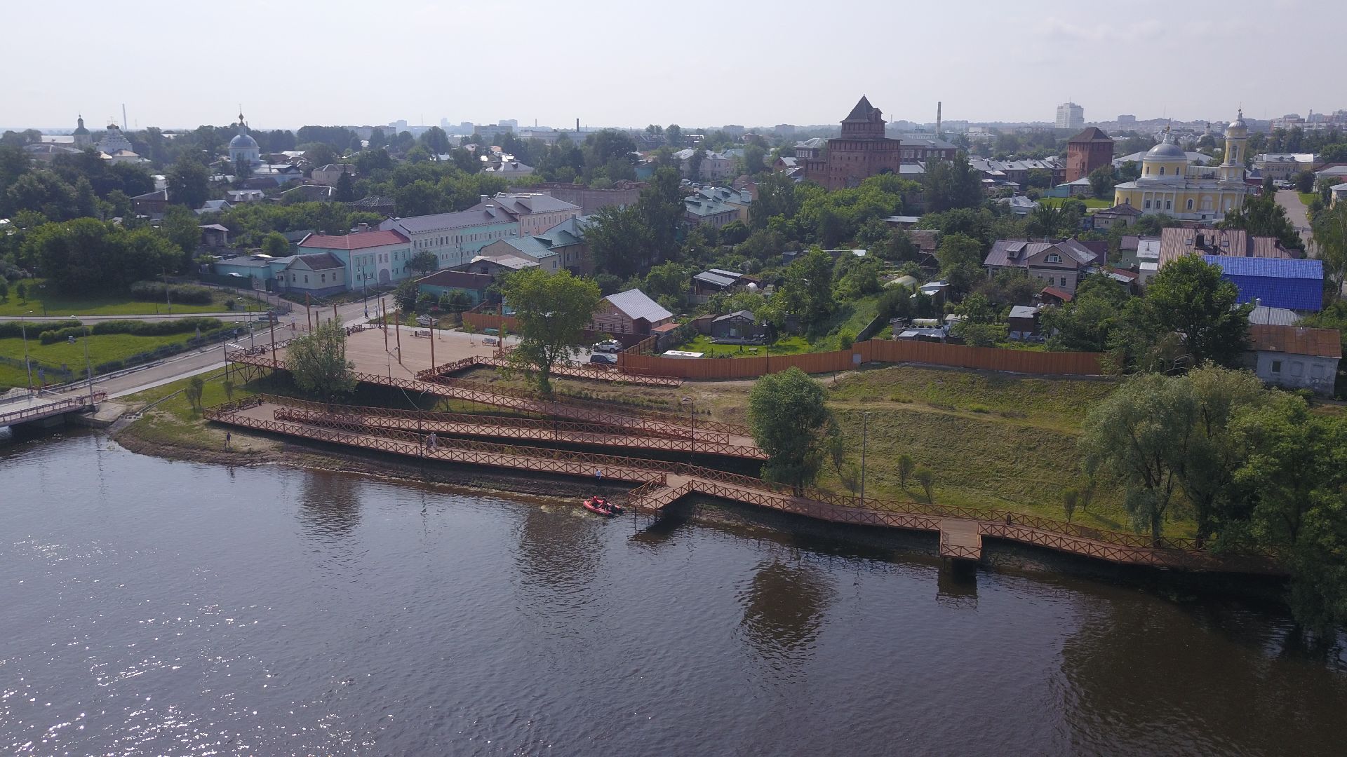 видео с коптера, Коломна, благоустройство,