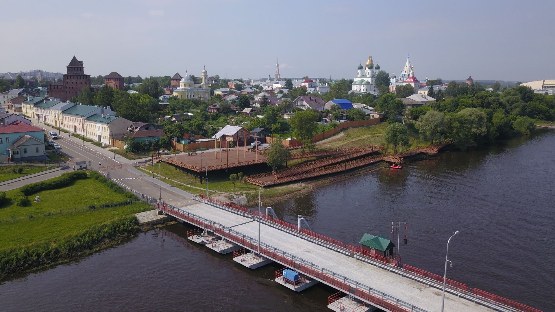 видео с коптера, Коломна, благоустройство,